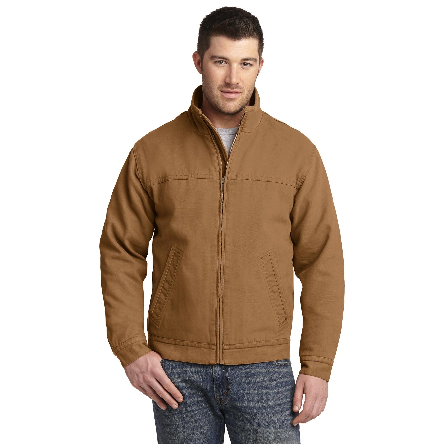 Washed Duck Cloth Flannel-Lined Work Jacket - Thumbnail Image