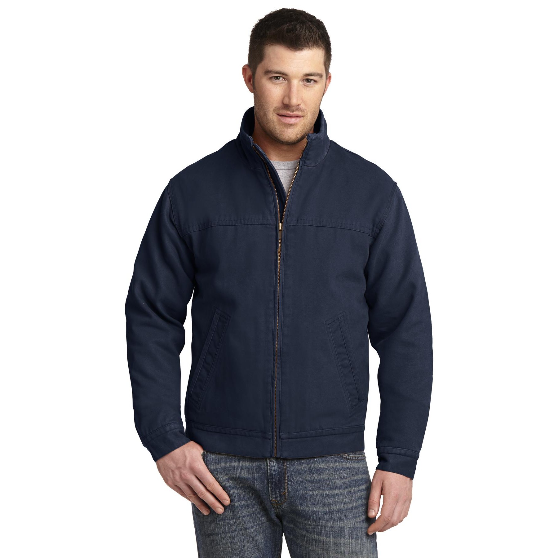 Washed Duck Cloth Flannel-Lined Work Jacket - Thumbnail Image