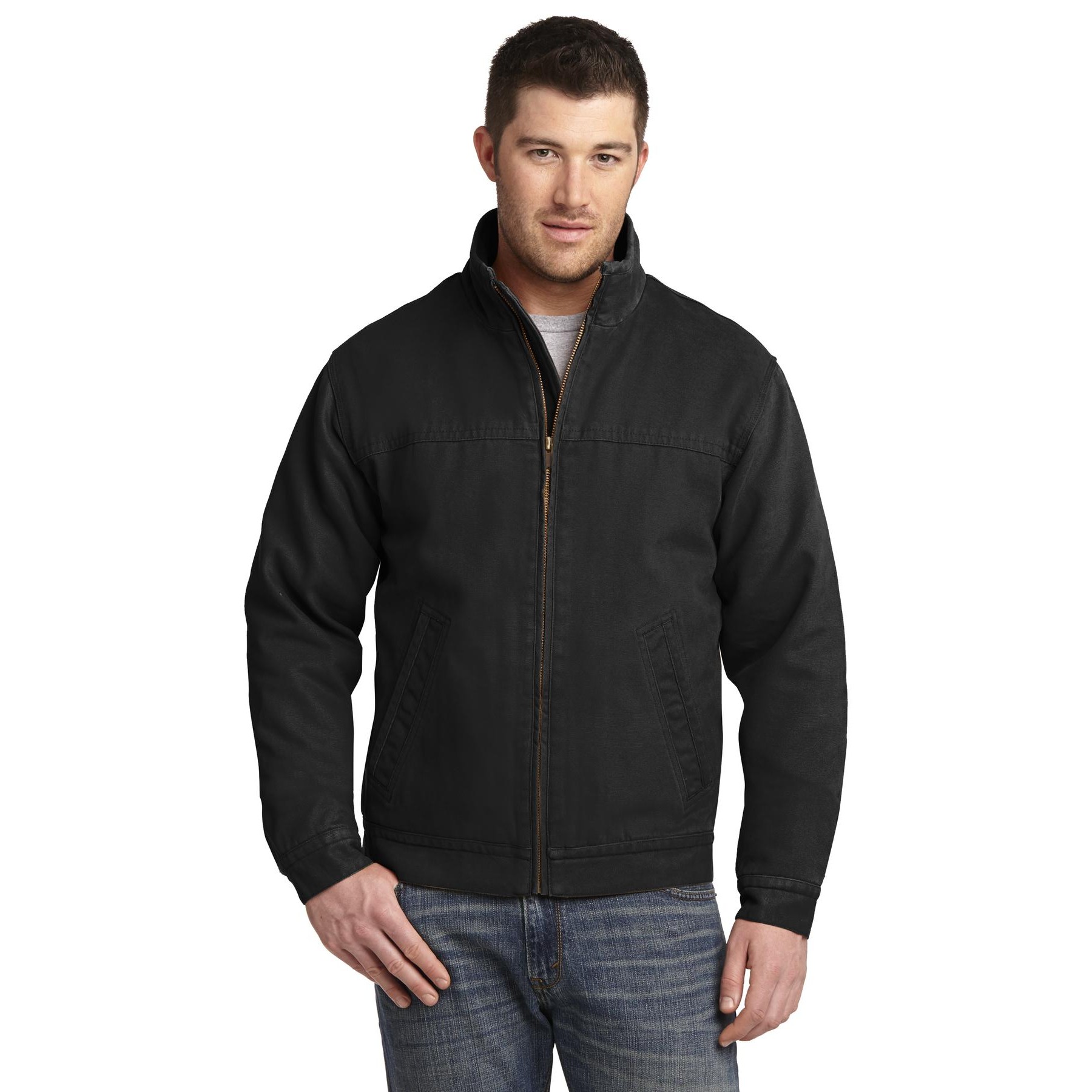 Washed Duck Cloth Flannel-Lined Work Jacket