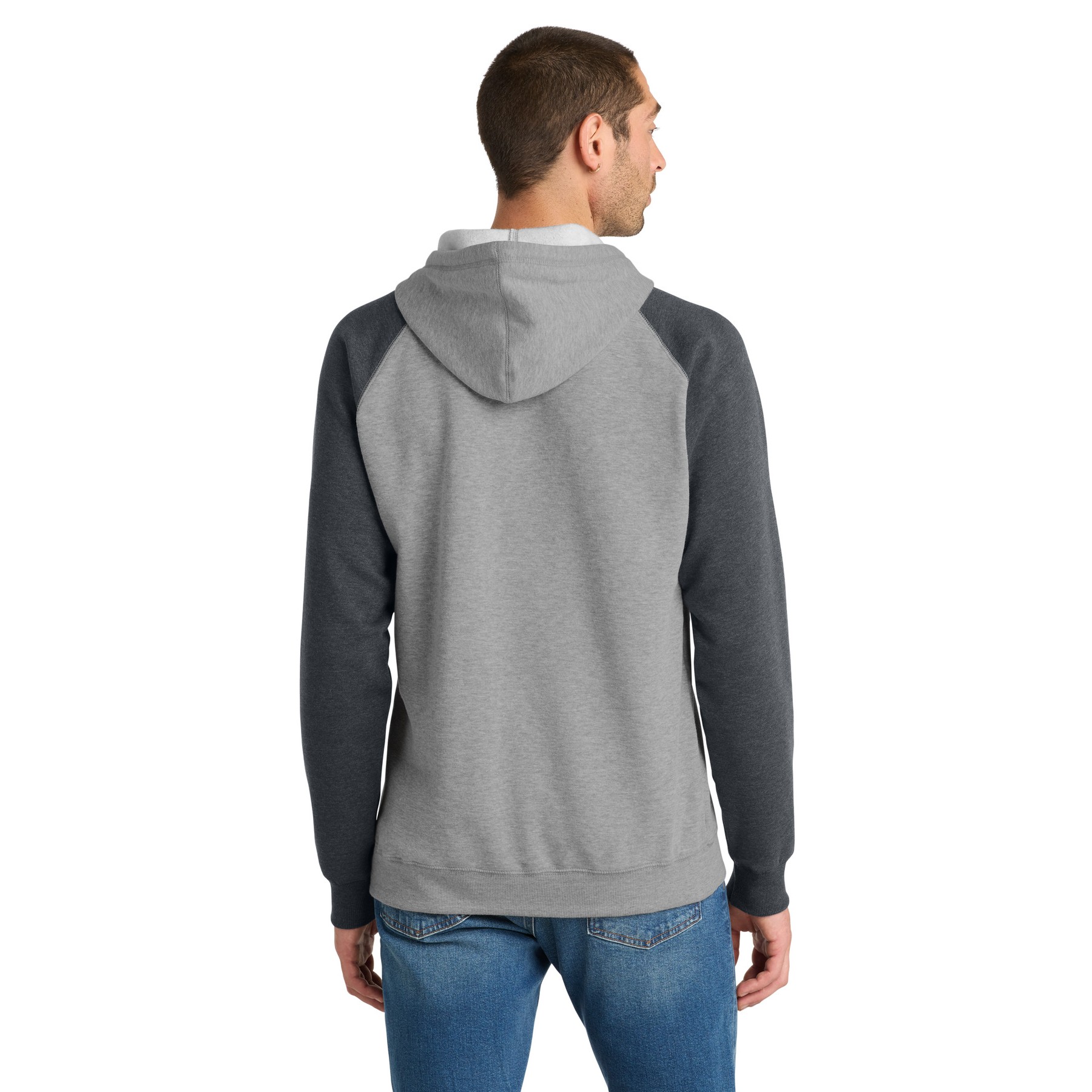 Young Mens Lightweight Fleece Raglan Hoodie - Thumbnail Image
