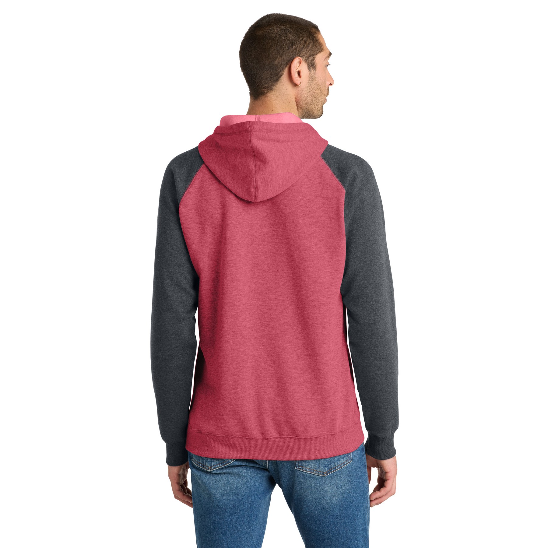 Young Mens Lightweight Fleece Raglan Hoodie - Thumbnail Image