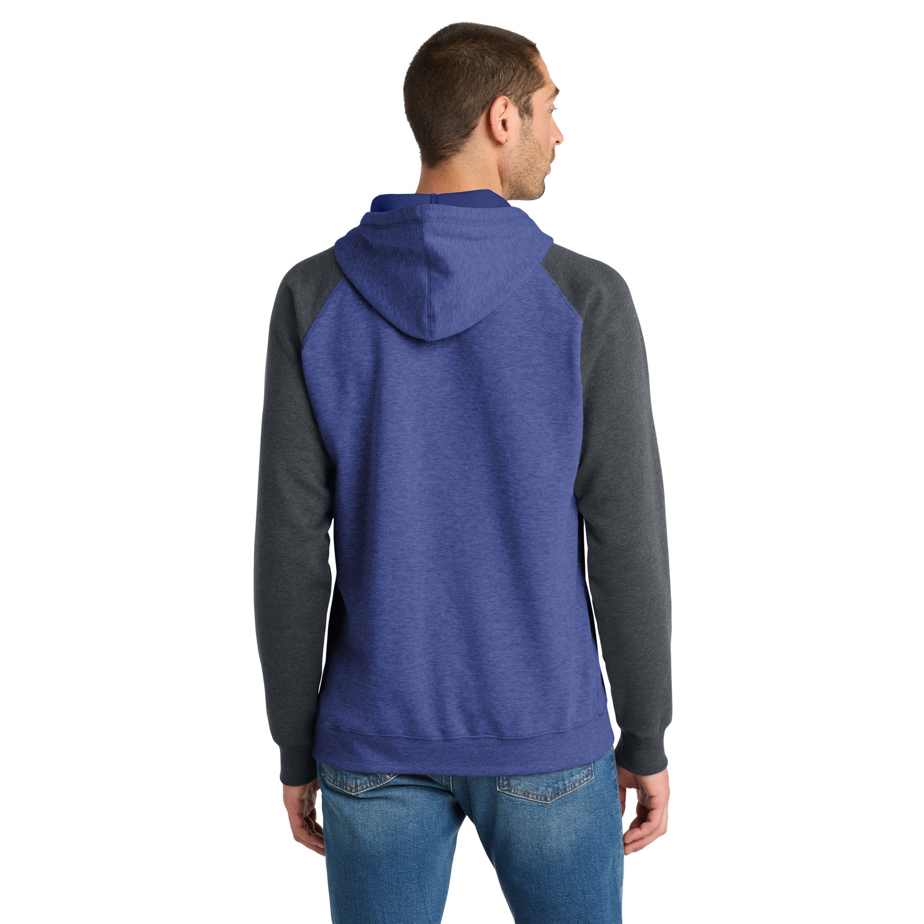 Young Mens Lightweight Fleece Raglan Hoodie - Thumbnail Image