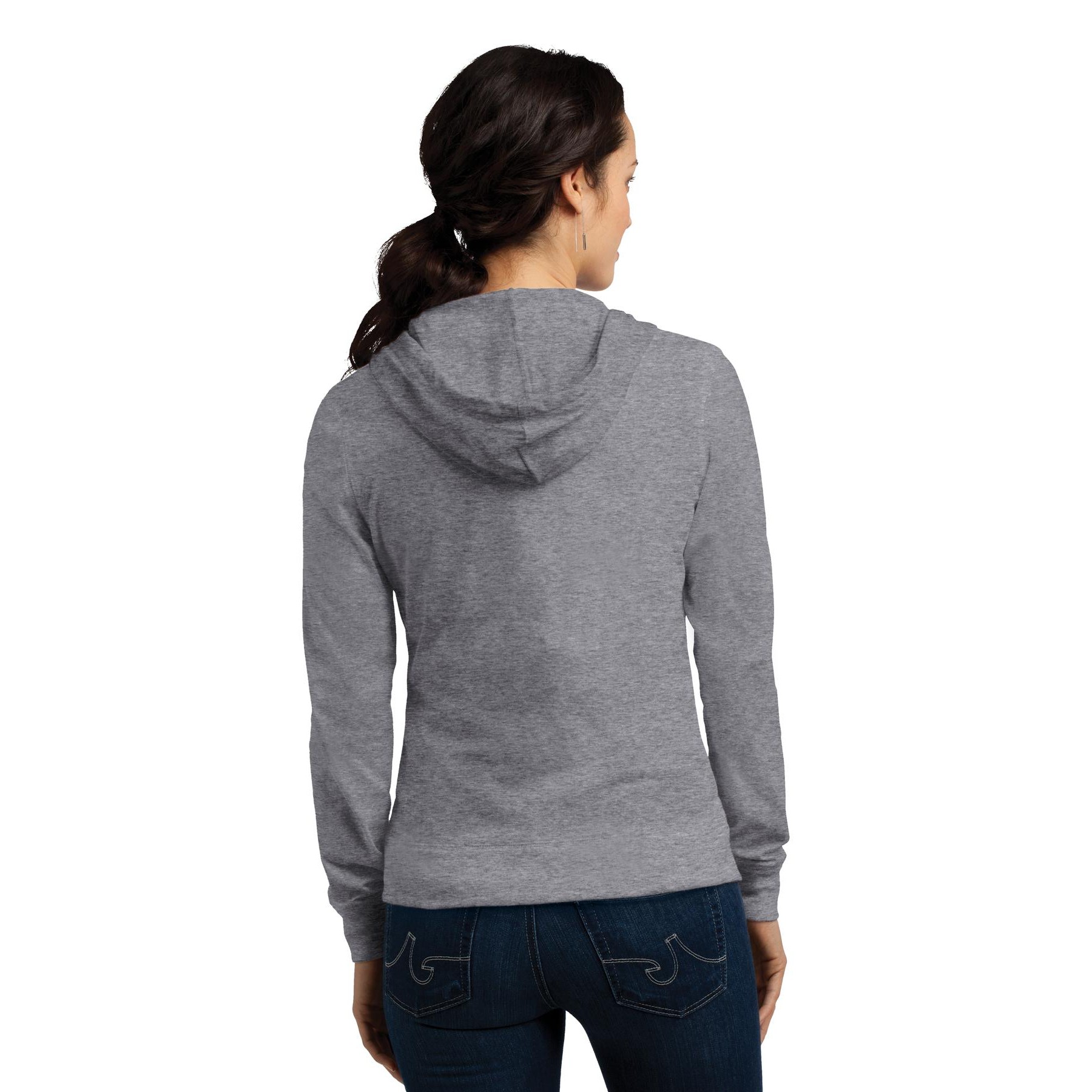 Women's Fitted Jersey Full-Zip Hoodie - Thumbnail Image