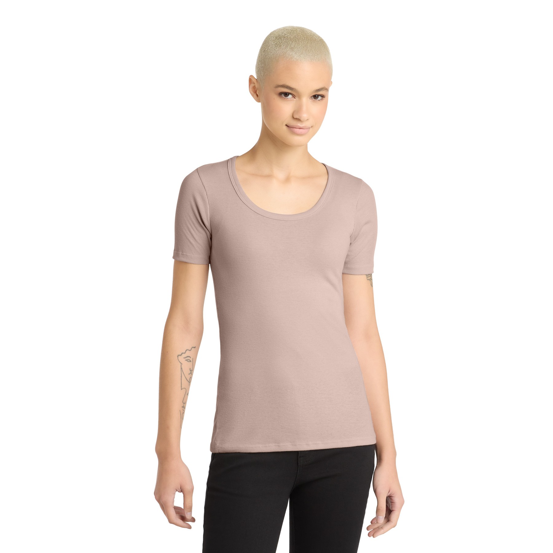 Women's V.I.T. Rib Scoop Neck Tee - Thumbnail Image