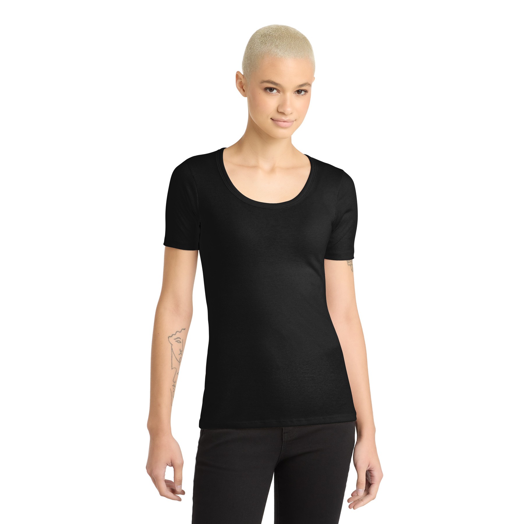Women's V.I.T. Rib Scoop Neck Tee - Thumbnail Image