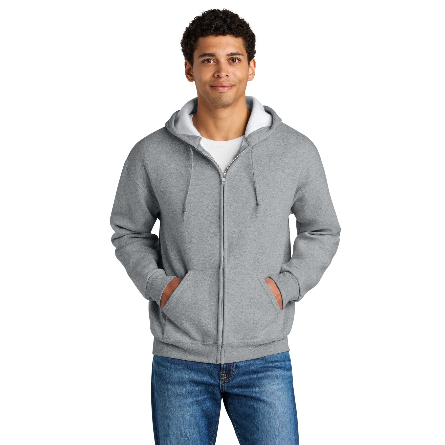 Unisex Full-Zip Hooded Sweatshirt - Thumbnail Image