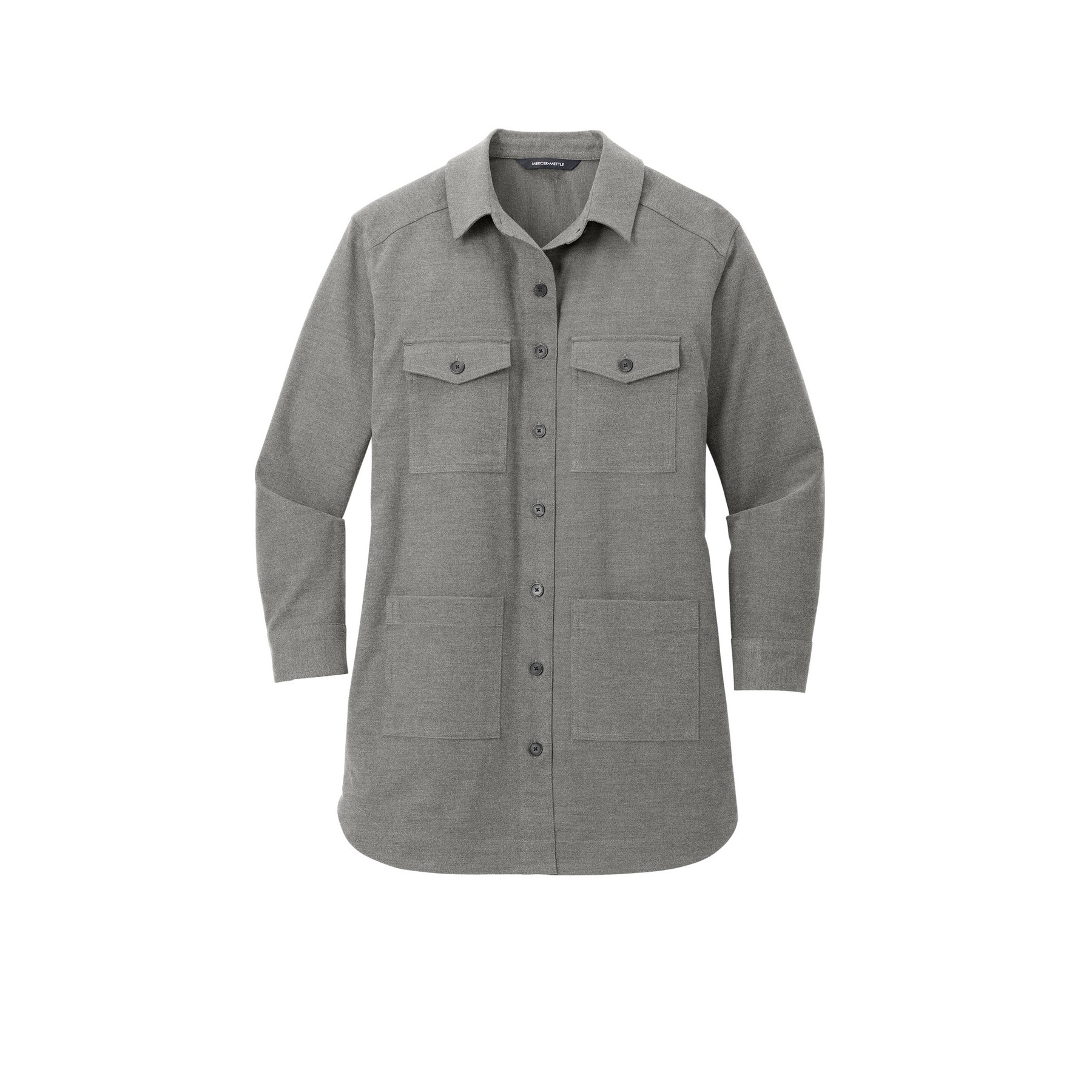 Women's Long Sleeve Twill Overshirt - Main Image