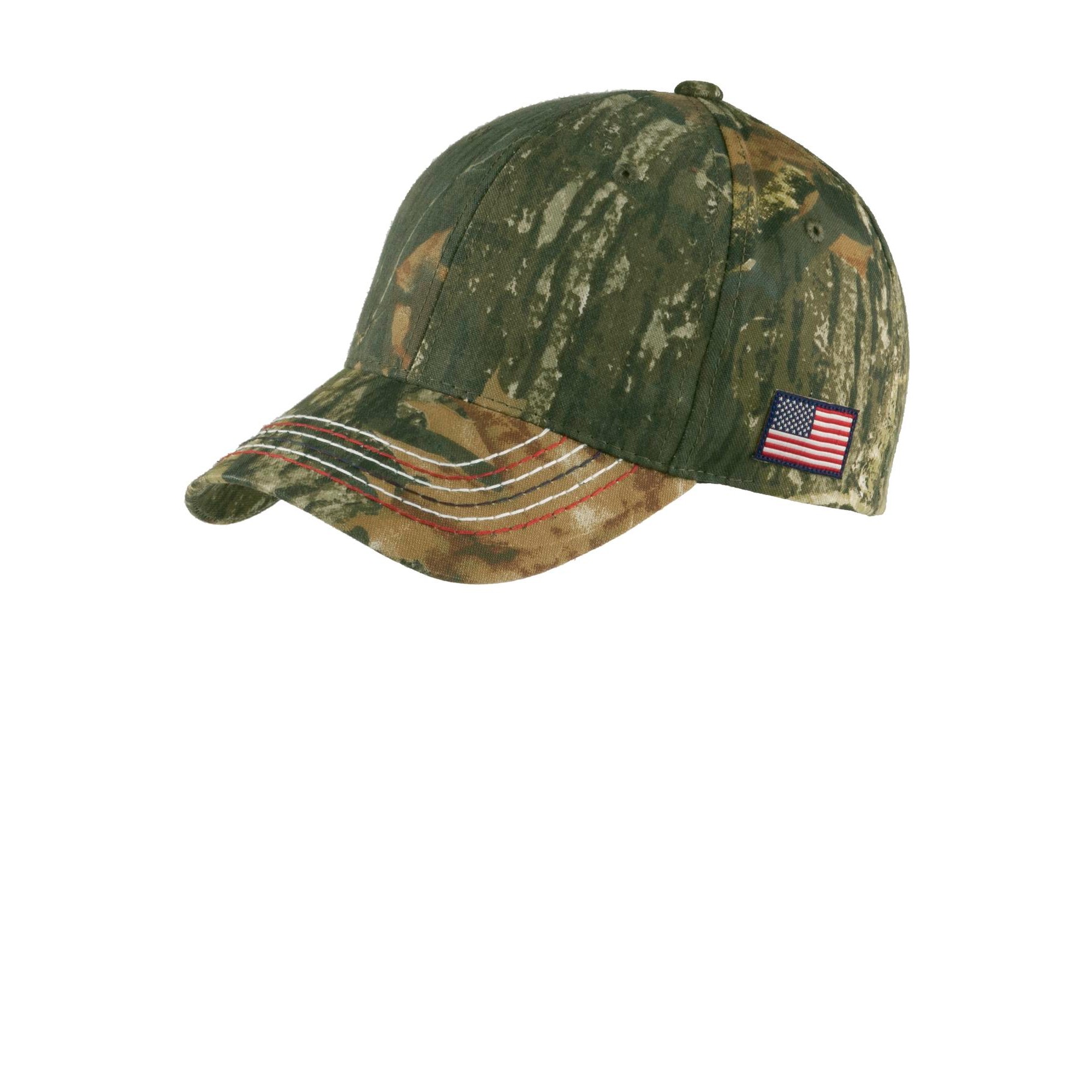 Americana Contrast Stitch Camouflage Cap - Thumbnail Image