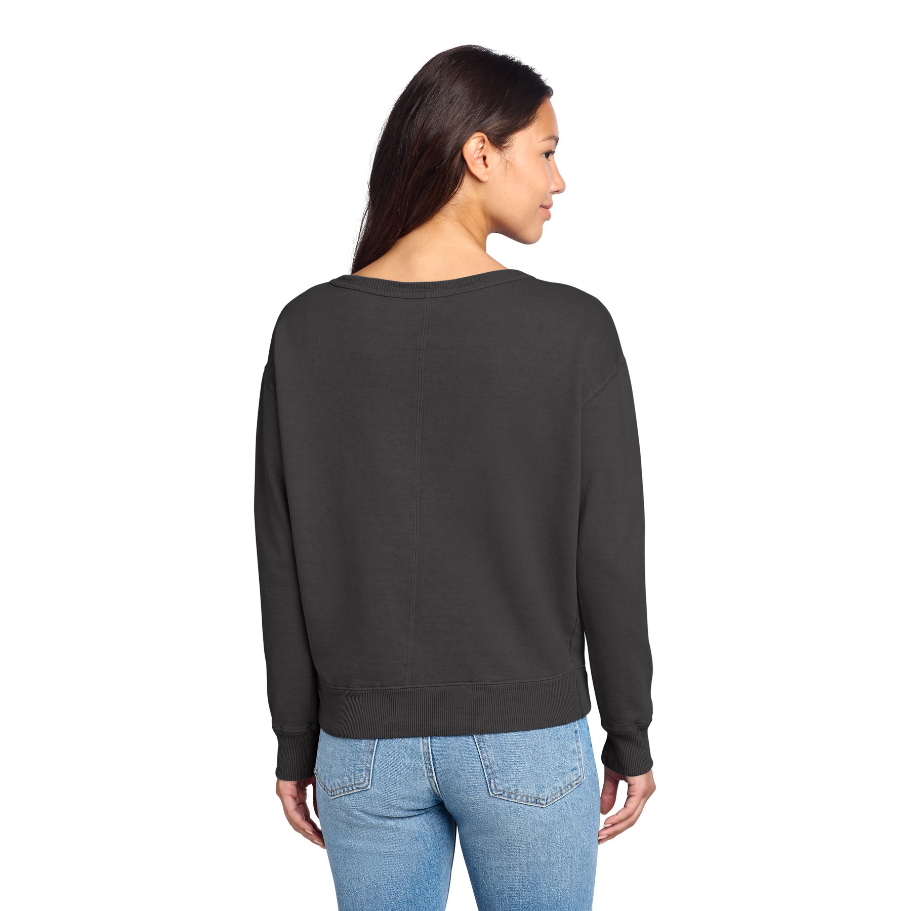 Garment-Dyed V-Neck Sweatshirt - Thumbnail Image