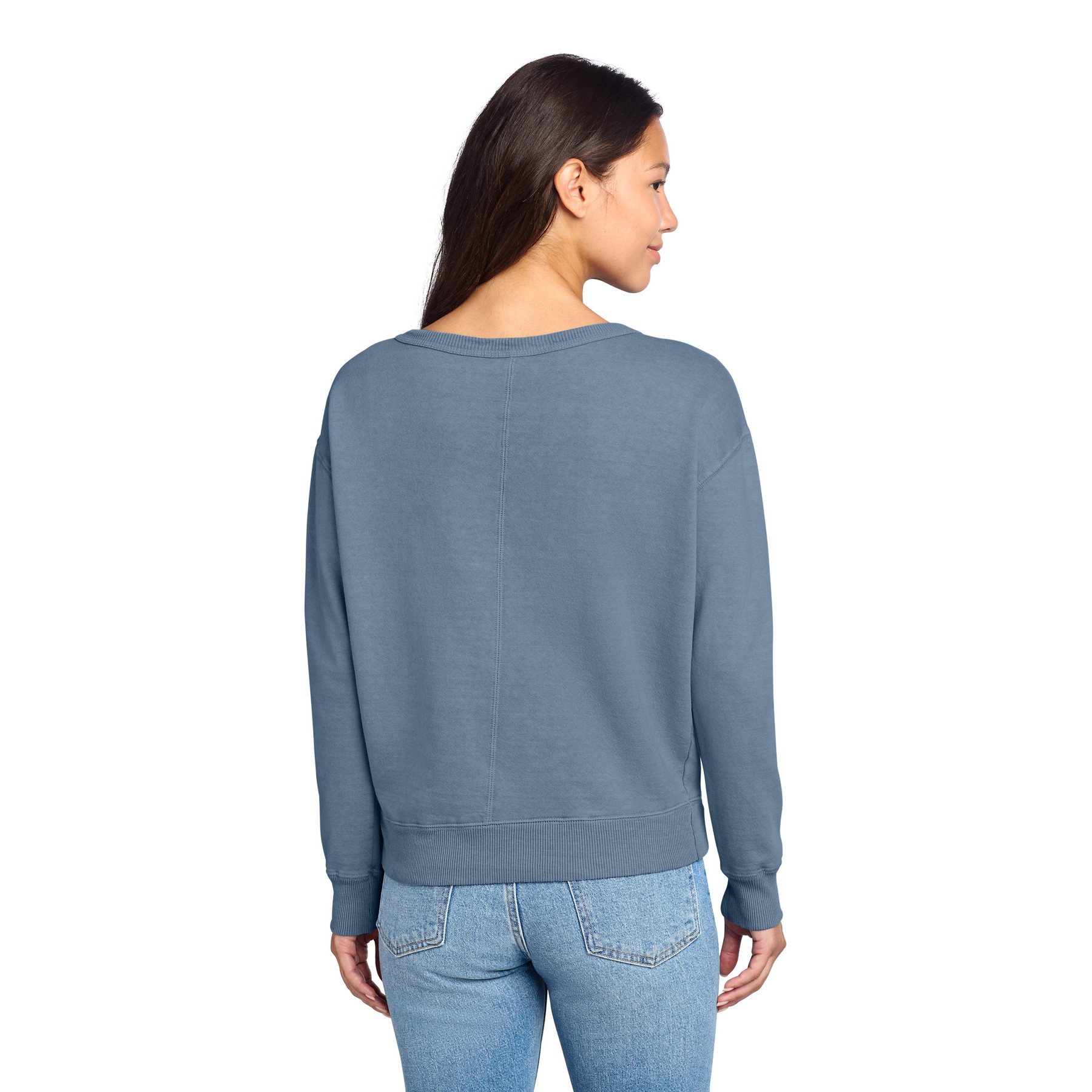 Garment-Dyed V-Neck Sweatshirt - Thumbnail Image