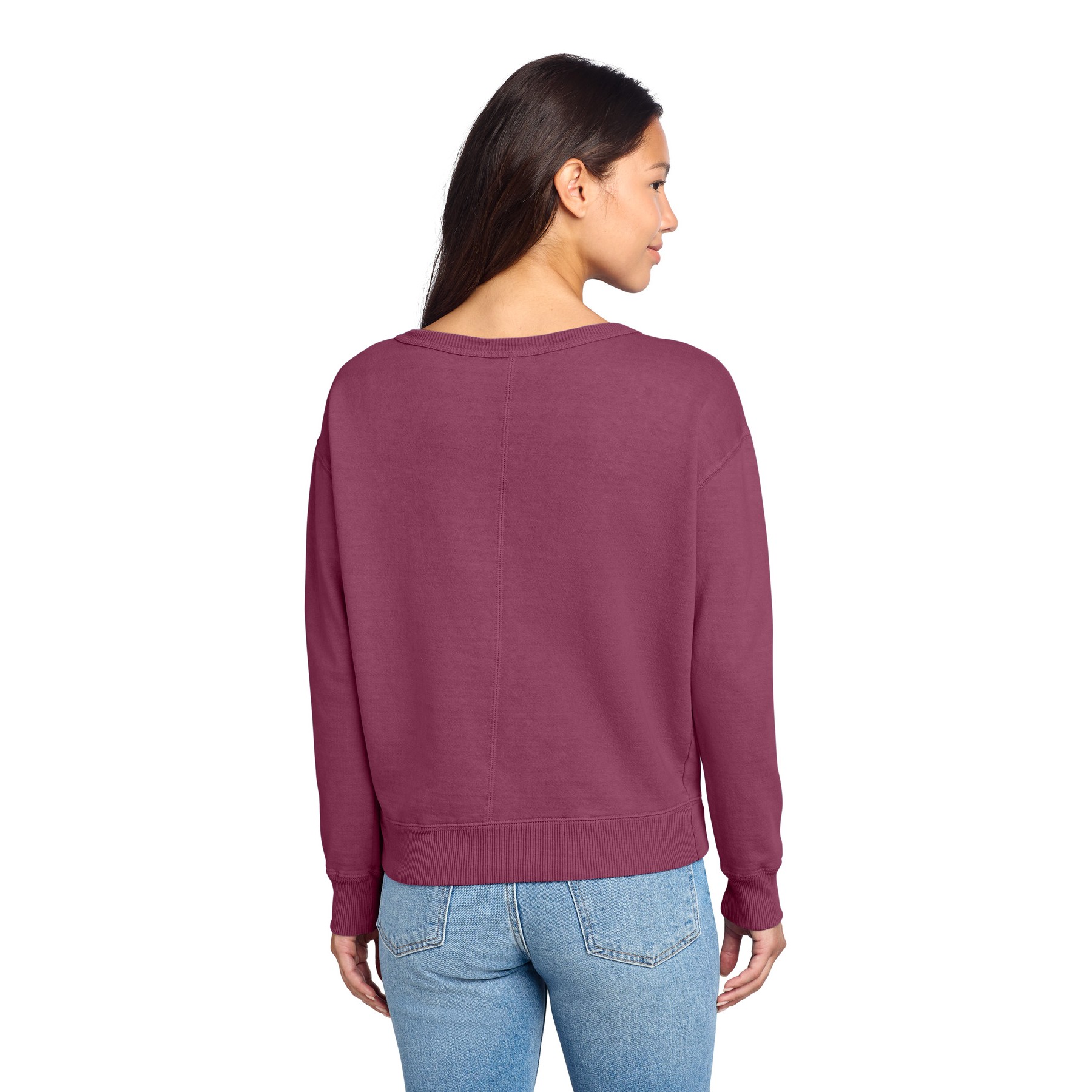 Garment-Dyed V-Neck Sweatshirt - Thumbnail Image