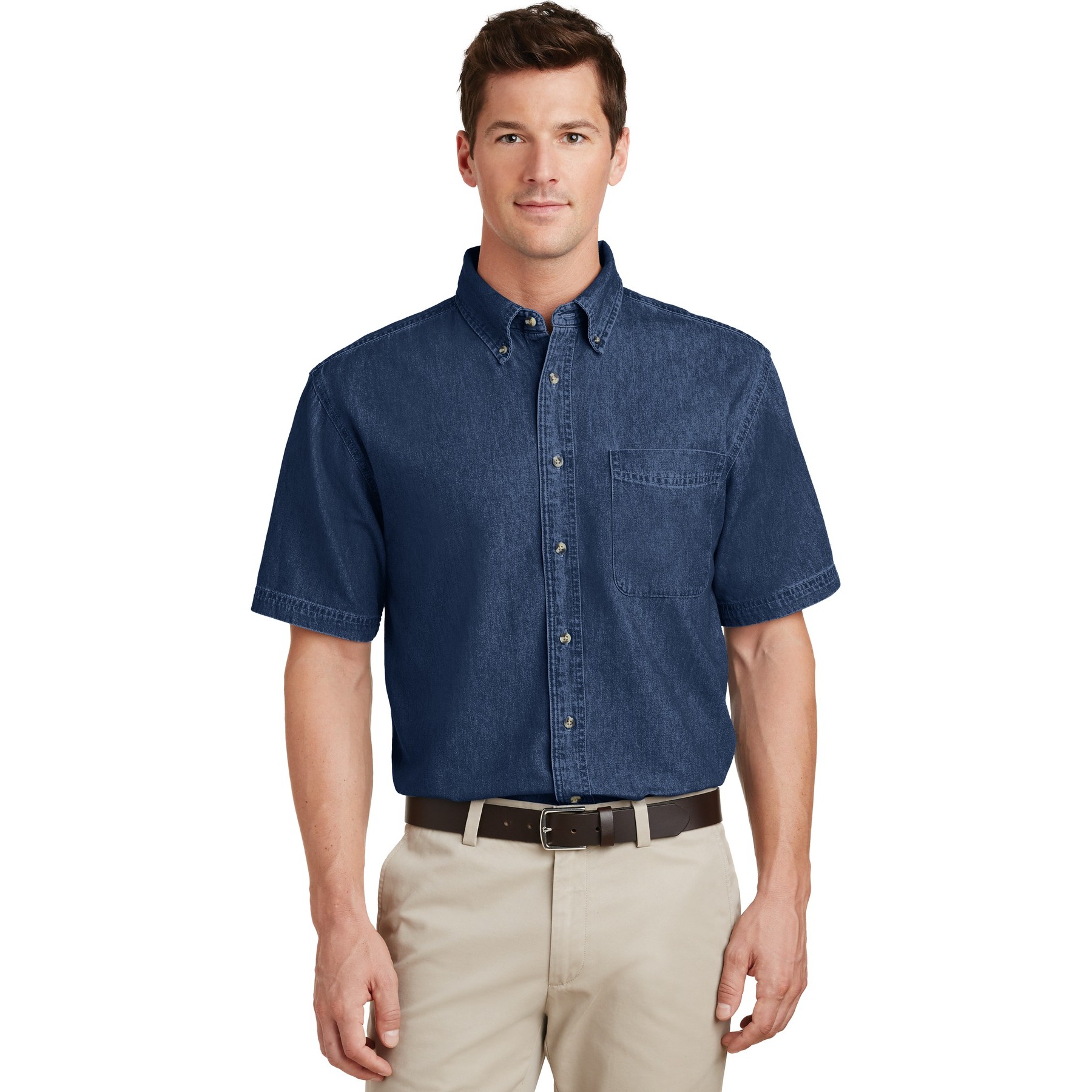 Short Sleeve Value Denim Shirt - Thumbnail Image