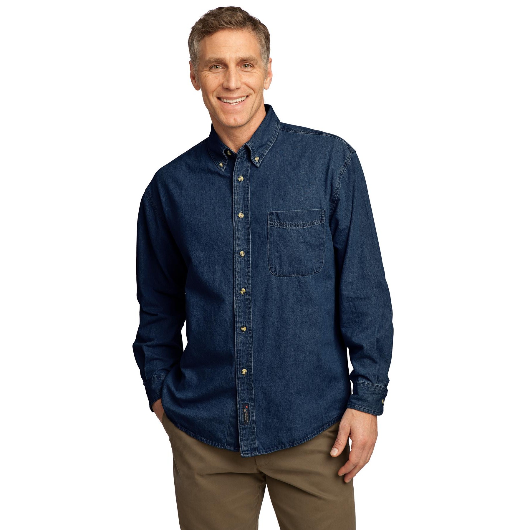 Long Sleeve Value Denim Shirt - Main Image
