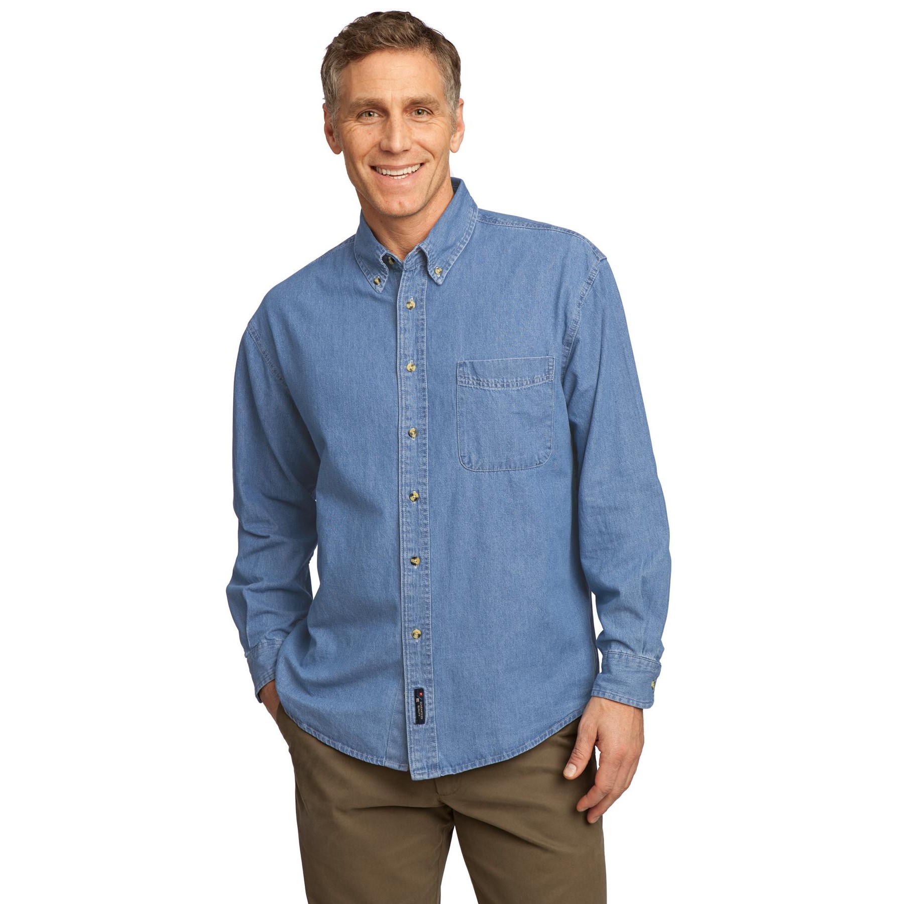 Long Sleeve Value Denim Shirt - Thumbnail Image