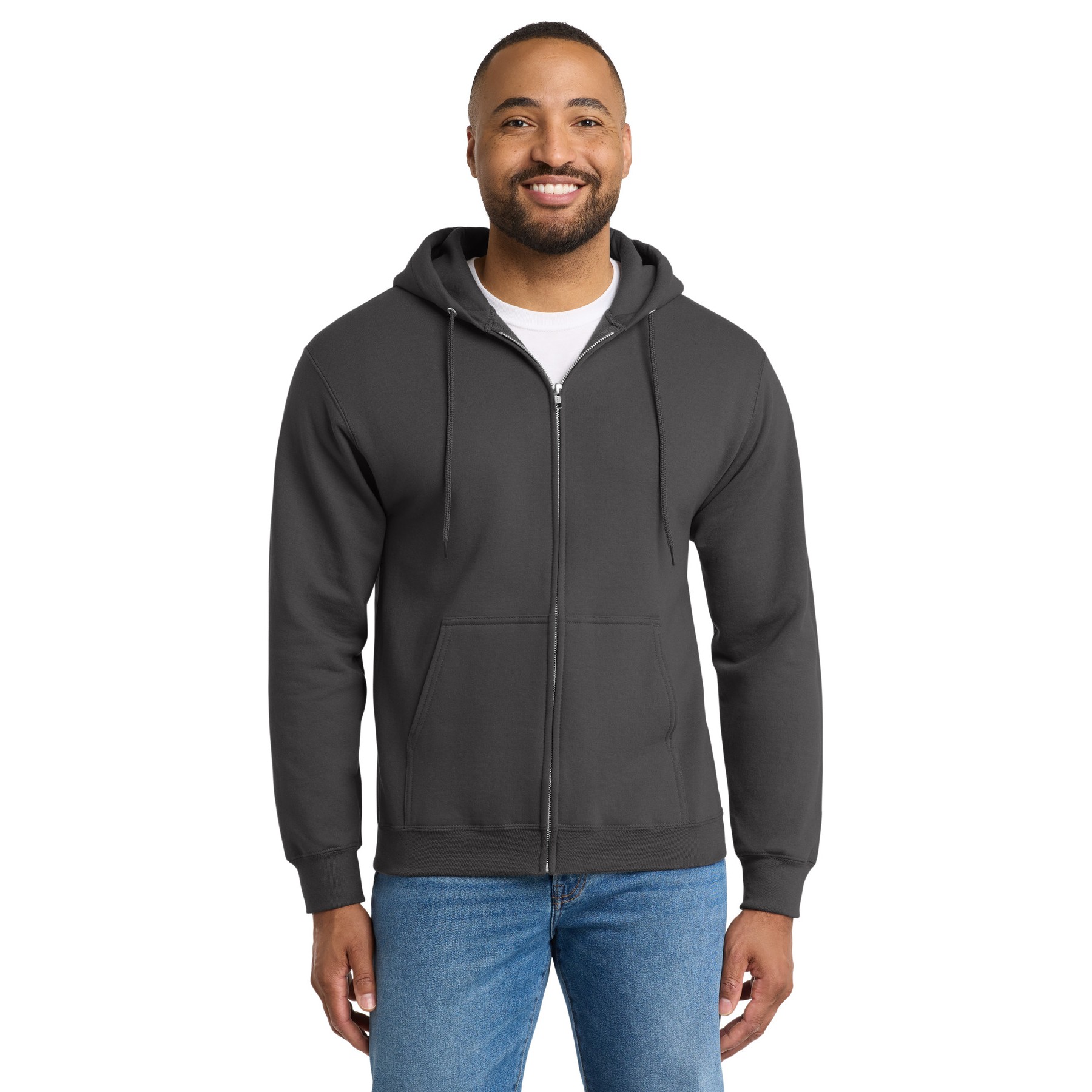 Tall Essential Fleece Full-Zip Hooded Sweatshirt - Thumbnail Image