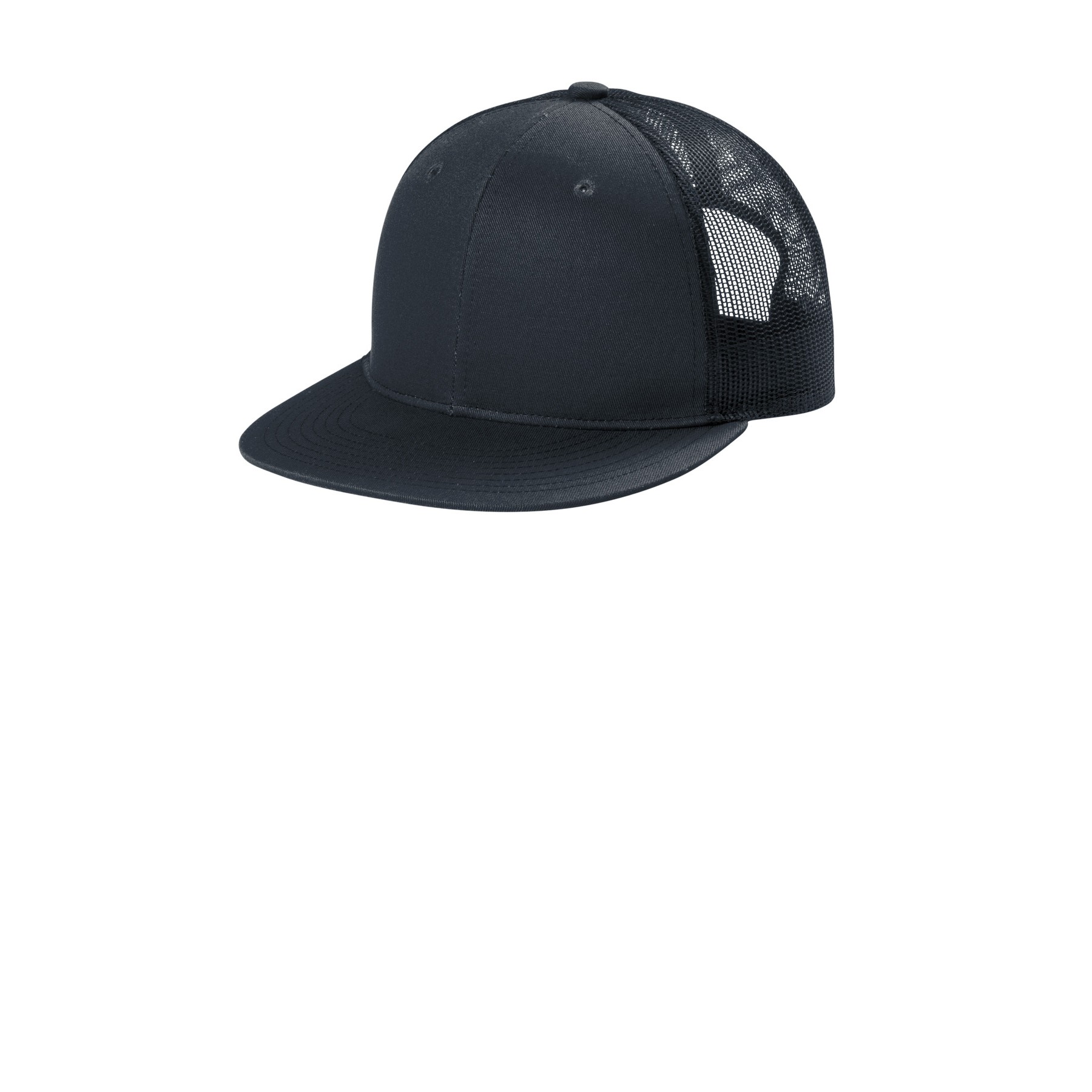Snapback Flat Bill Trucker Cap - Thumbnail Image