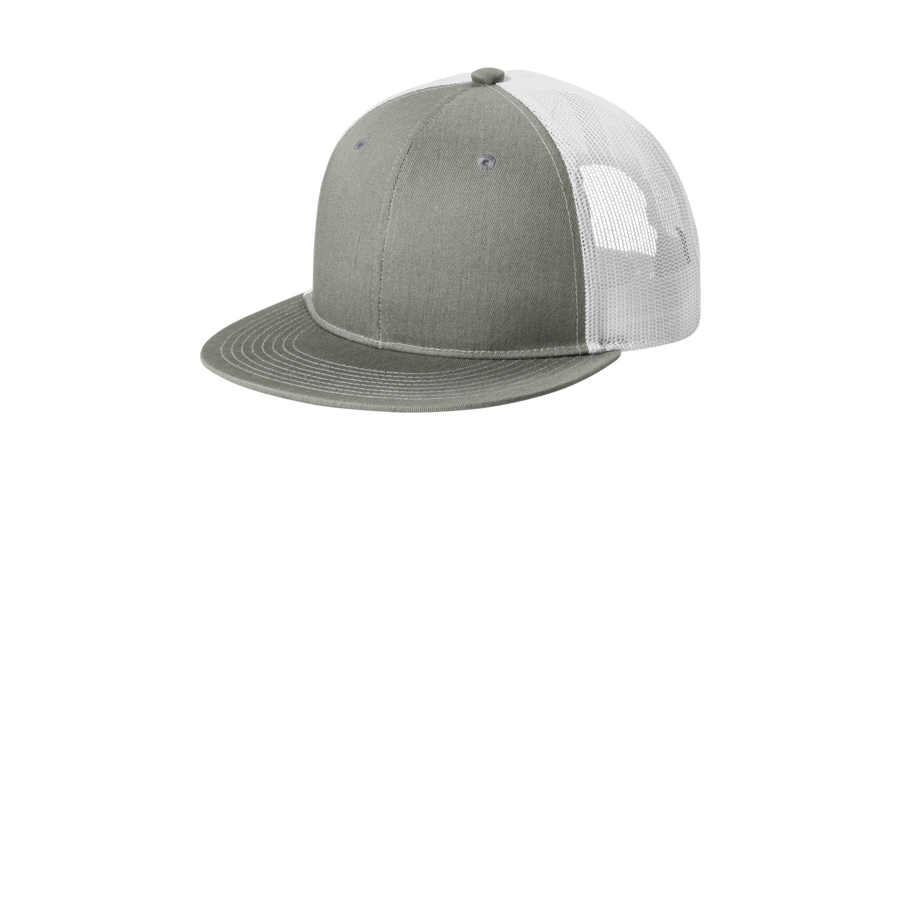 Snapback Flat Bill Trucker Cap - Thumbnail Image