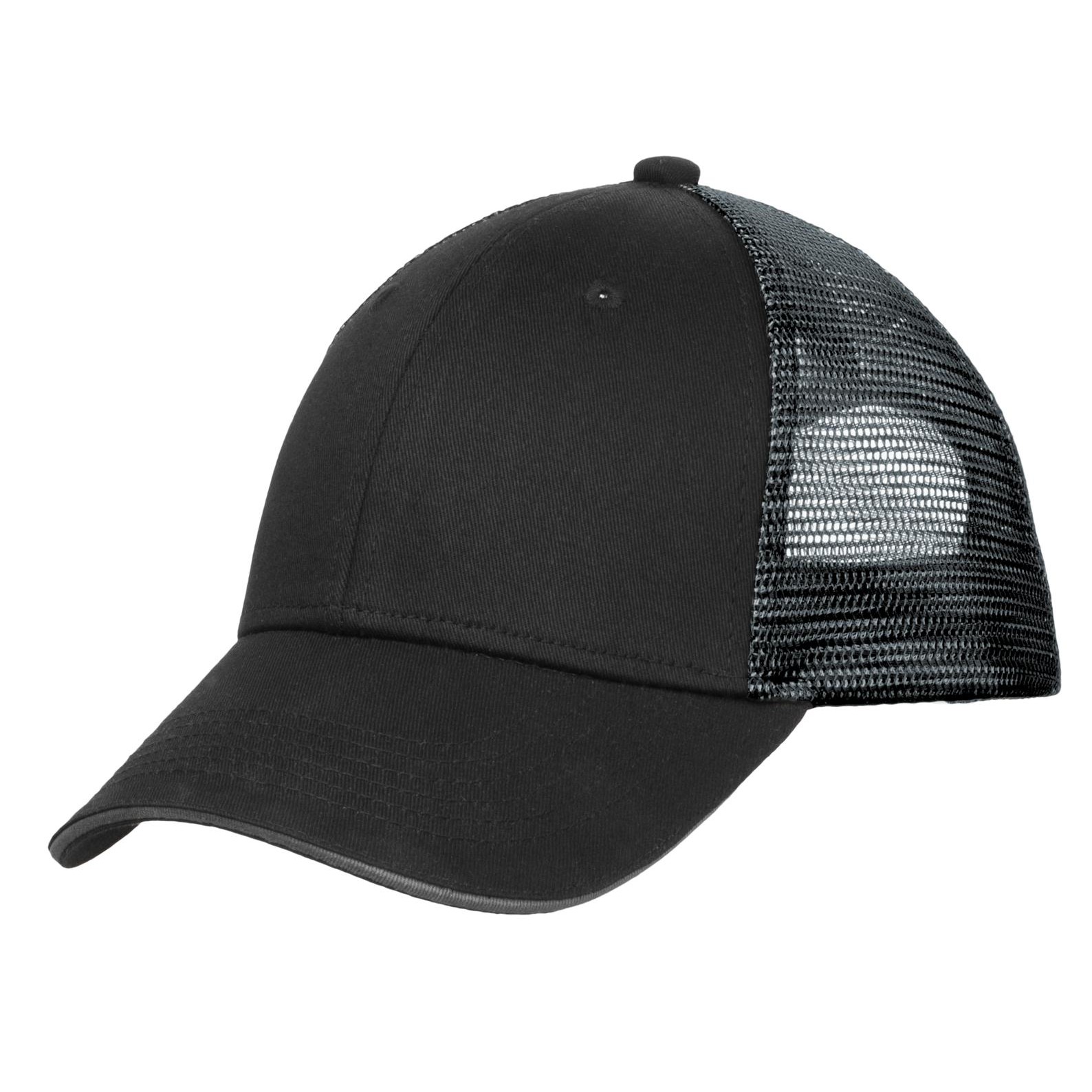 Double Mesh Snapback Sandwich Bill Cap