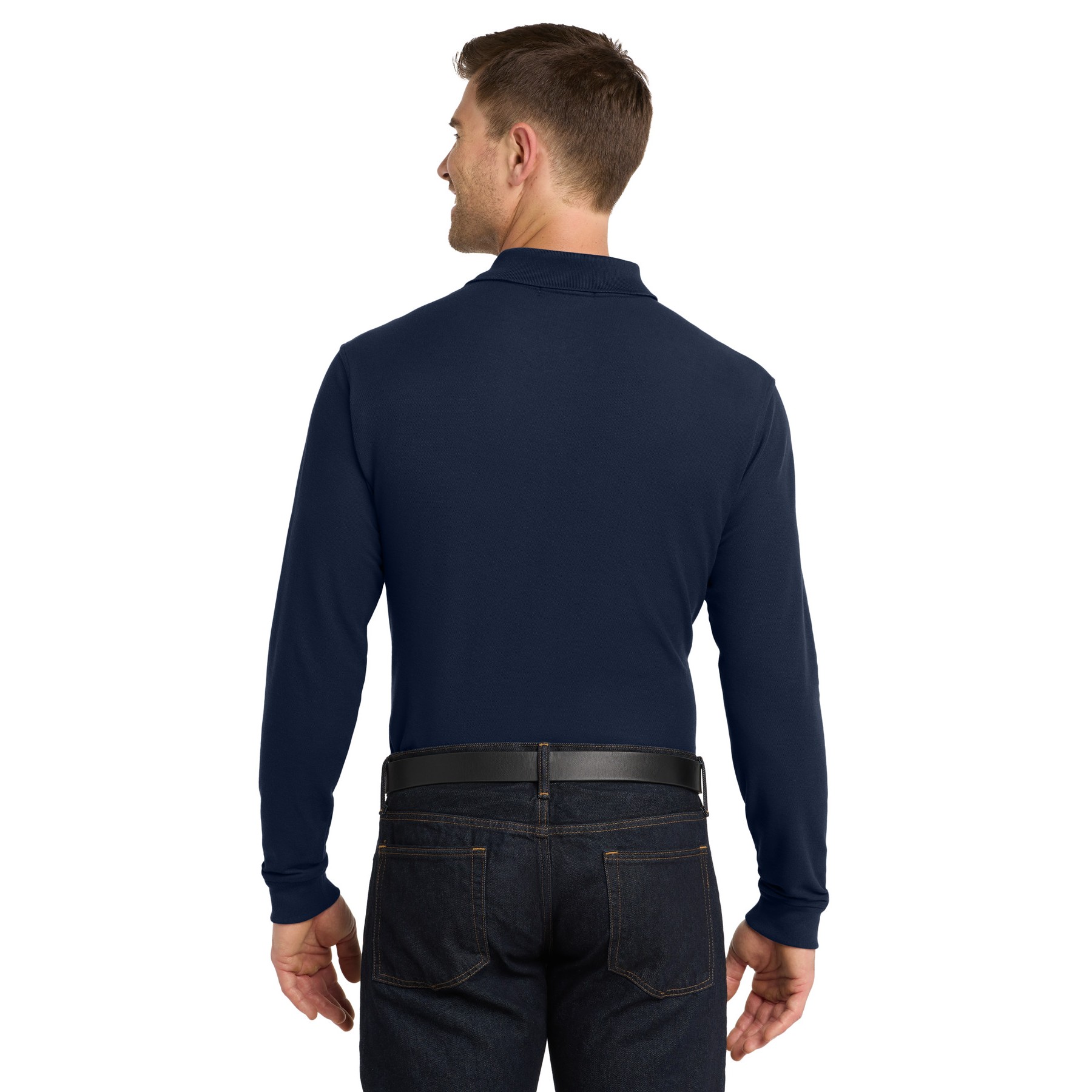 Long Sleeve Core Classic Pique Polo - Thumbnail Image