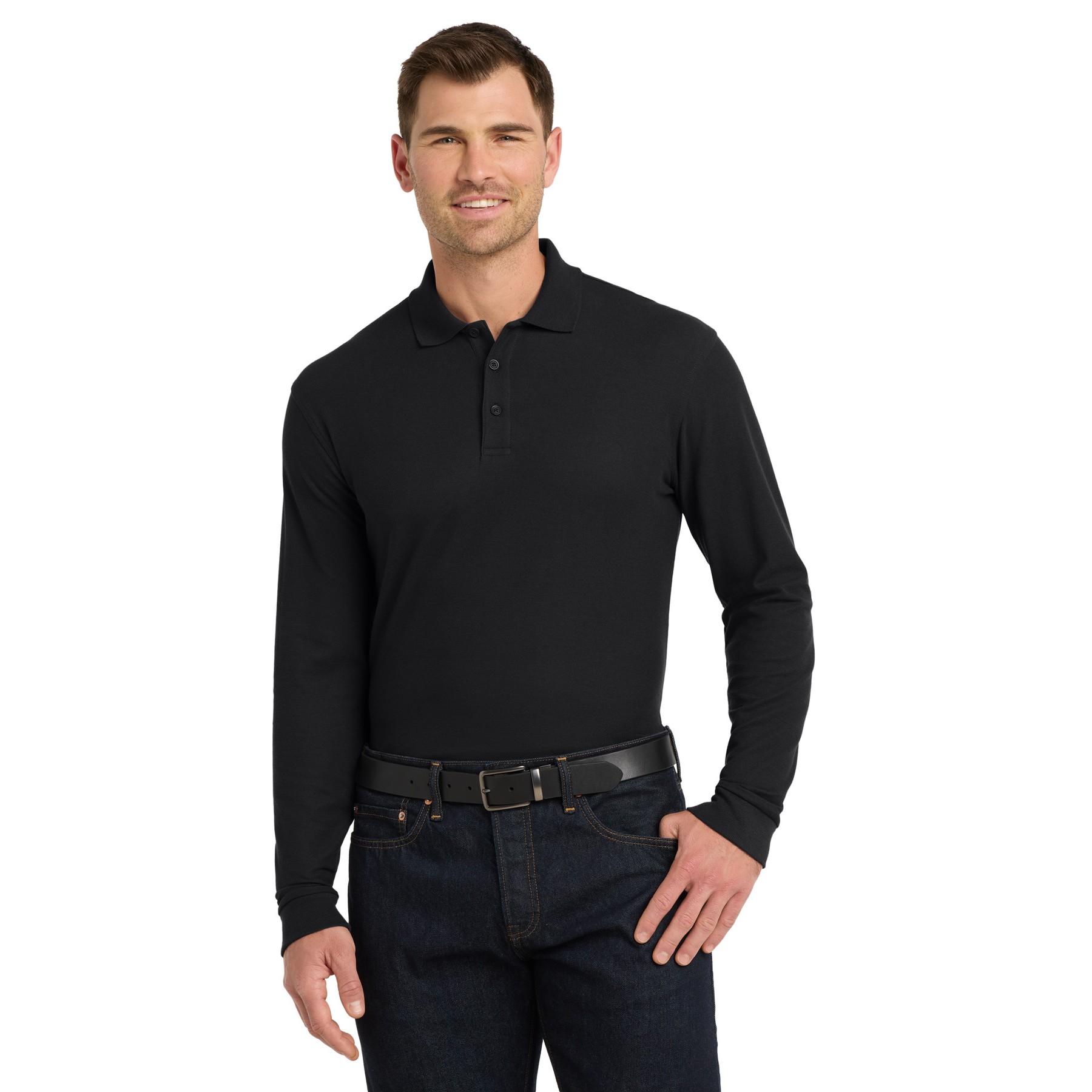 Long Sleeve Core Classic Pique Polo