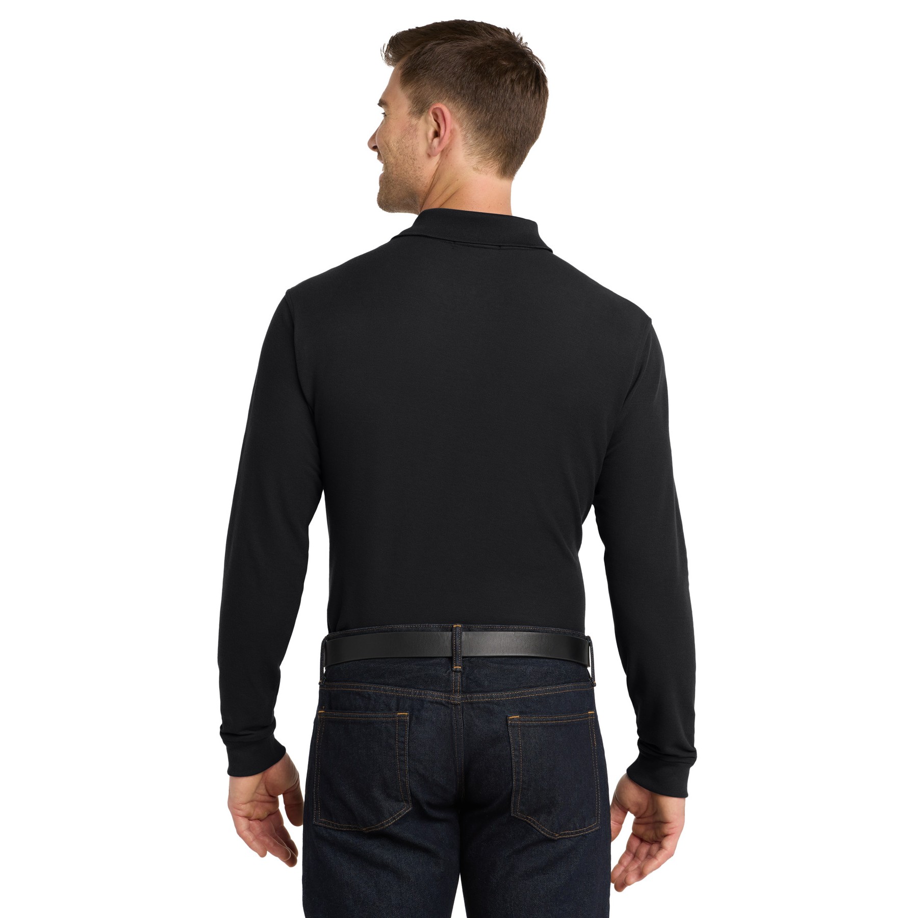 Long Sleeve Core Classic Pique Polo - Thumbnail Image
