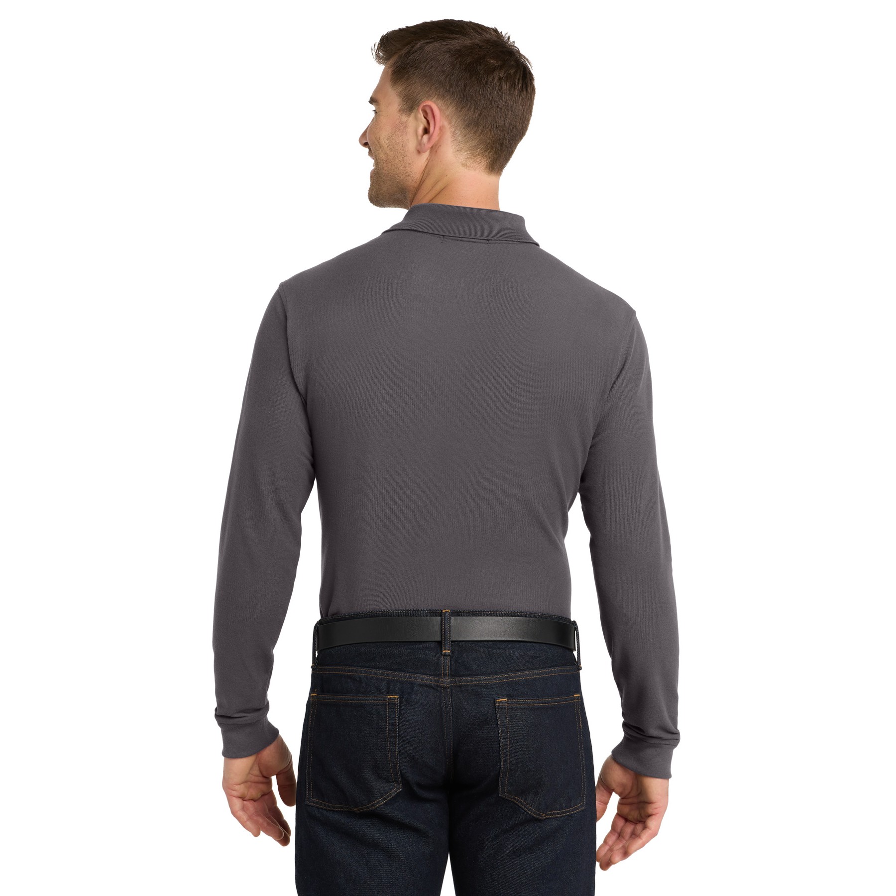 Long Sleeve Core Classic Pique Polo - Thumbnail Image