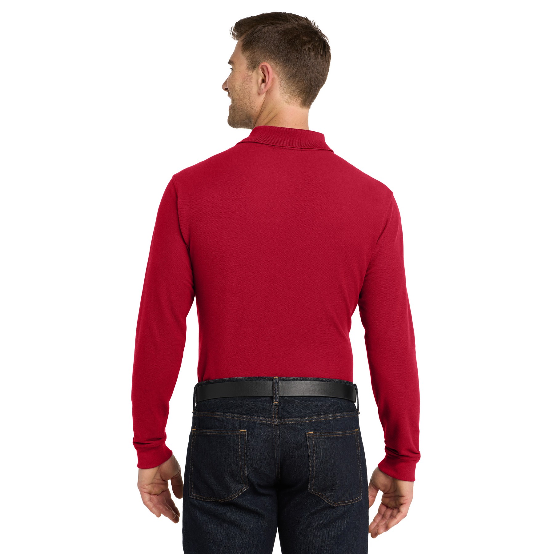 Long Sleeve Core Classic Pique Polo - Thumbnail Image