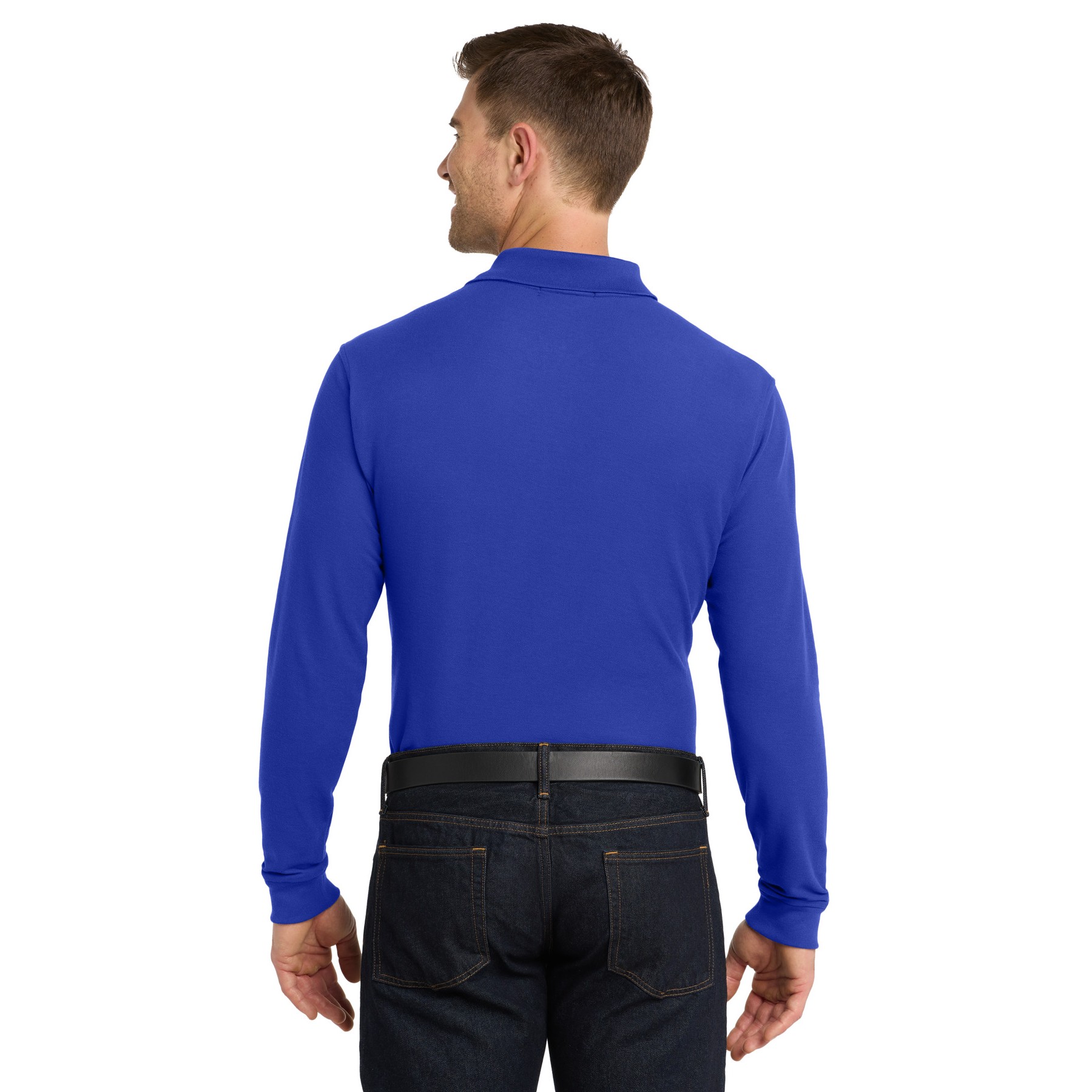 Long Sleeve Core Classic Pique Polo - Thumbnail Image