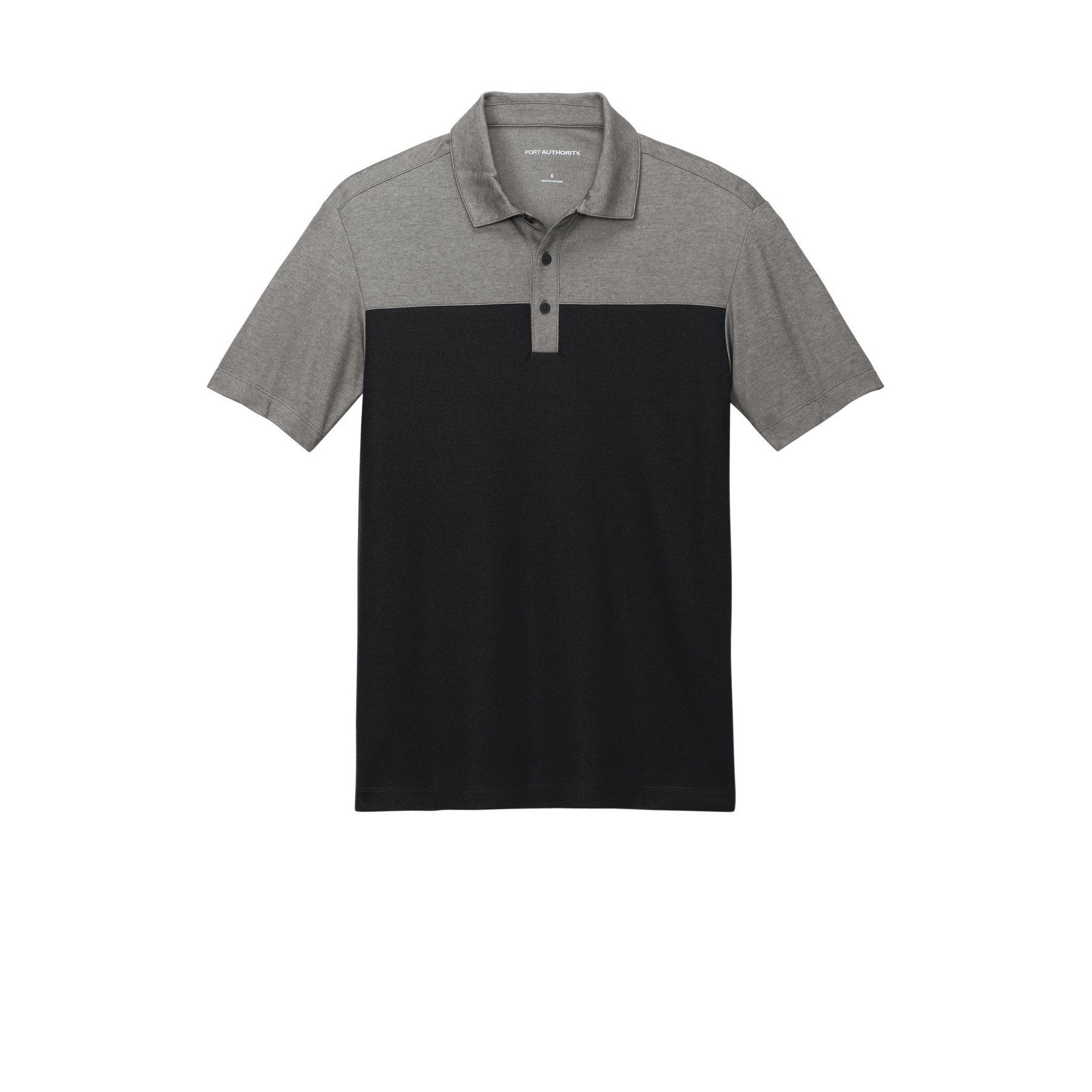 Fine Pique Blend Blocked Polo - Thumbnail Image