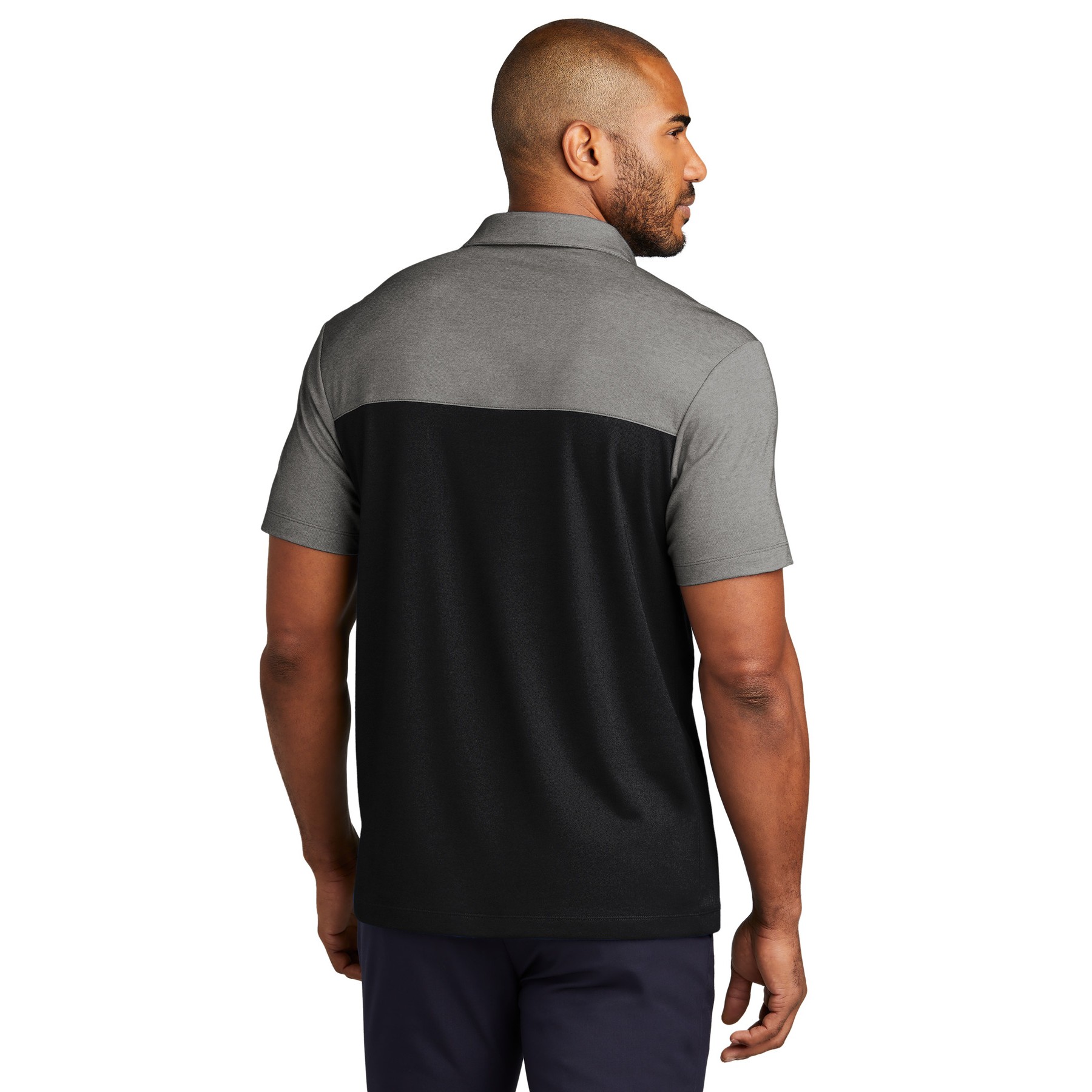 Fine Pique Blend Blocked Polo - Thumbnail Image