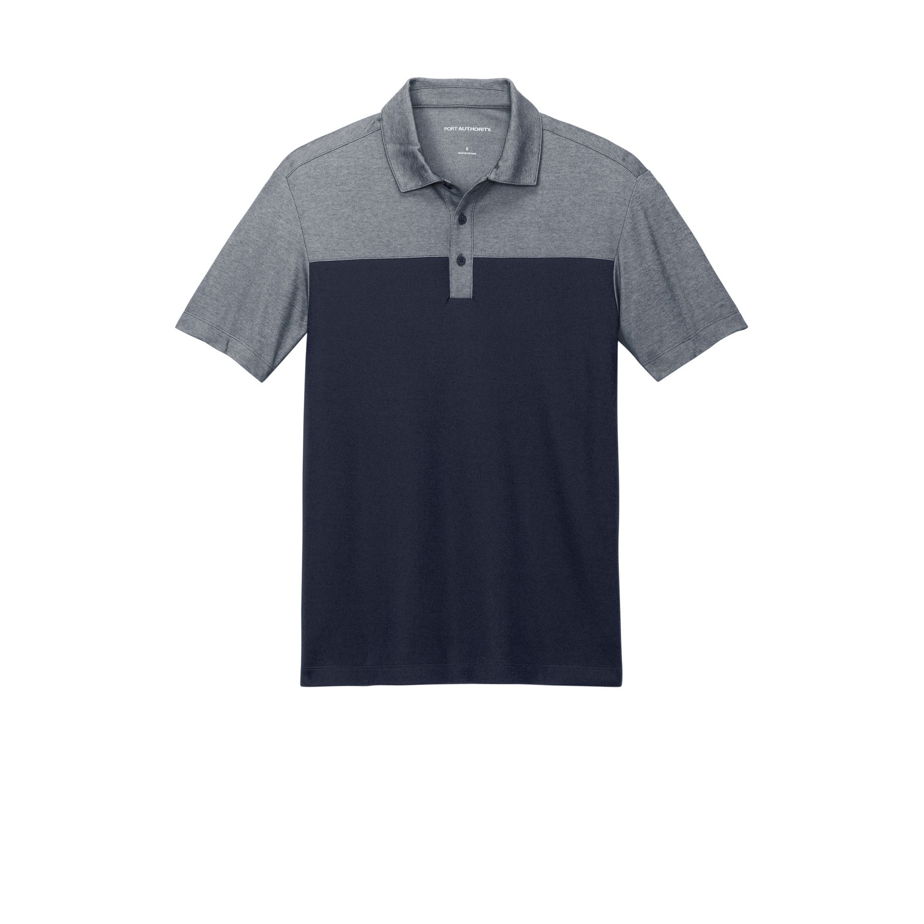Fine Pique Blend Blocked Polo - Thumbnail Image