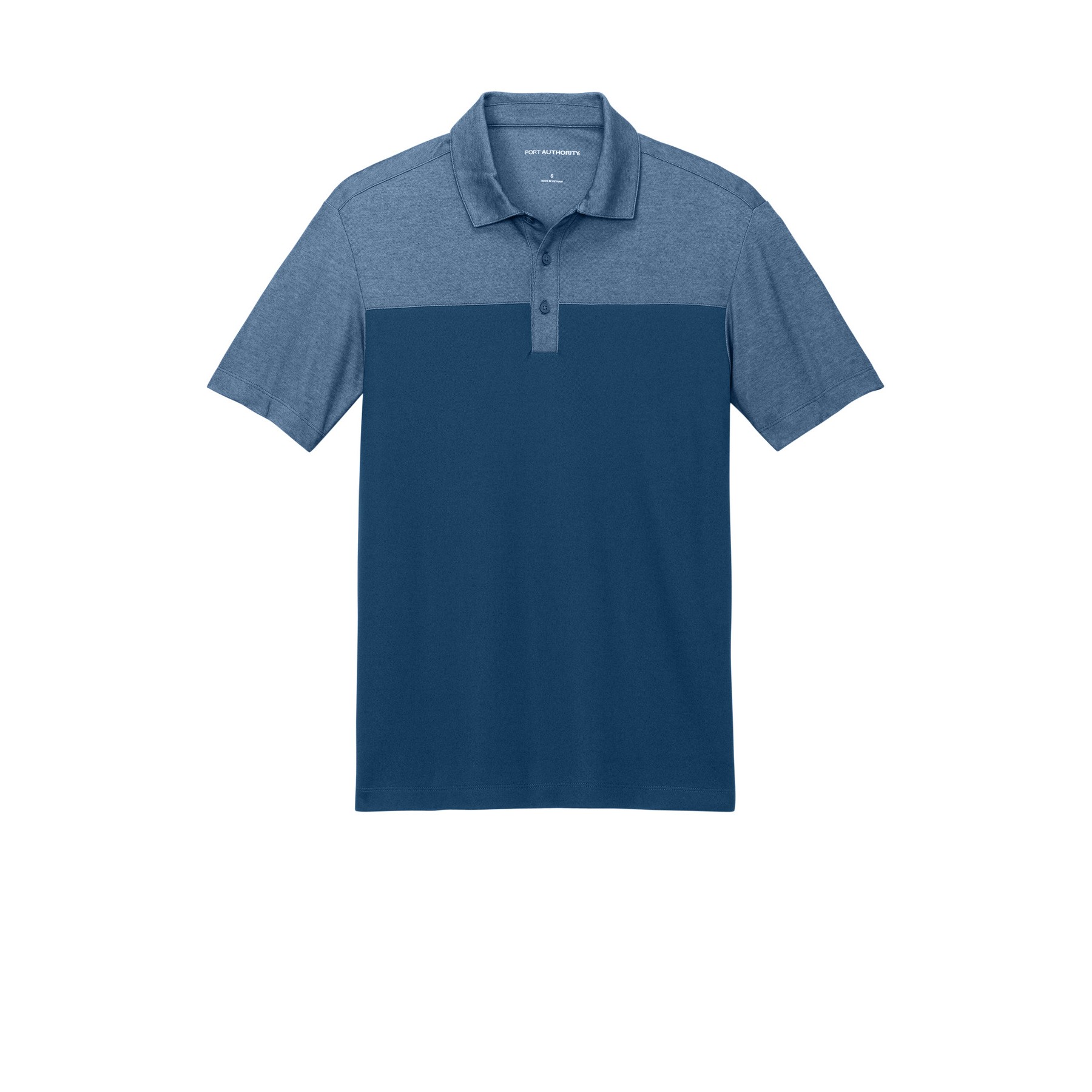 Fine Pique Blend Blocked Polo - Thumbnail Image