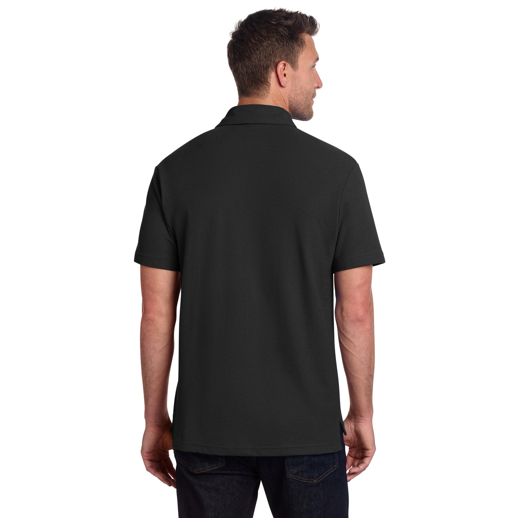 C-FREE Cotton Blend Pique Pocket Polo - Thumbnail Image
