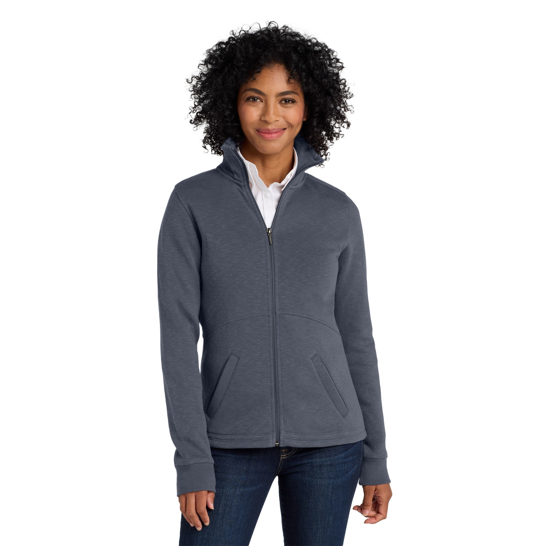 Women's Slub Fleece Full-Zip Jacket - Thumbnail Image