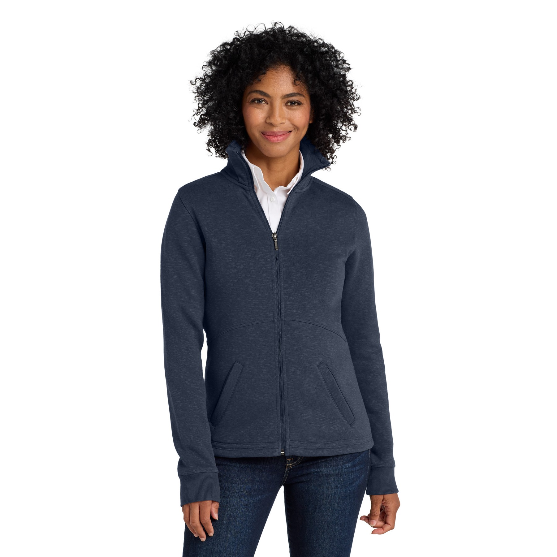 Women's Slub Fleece Full-Zip Jacket - Thumbnail Image