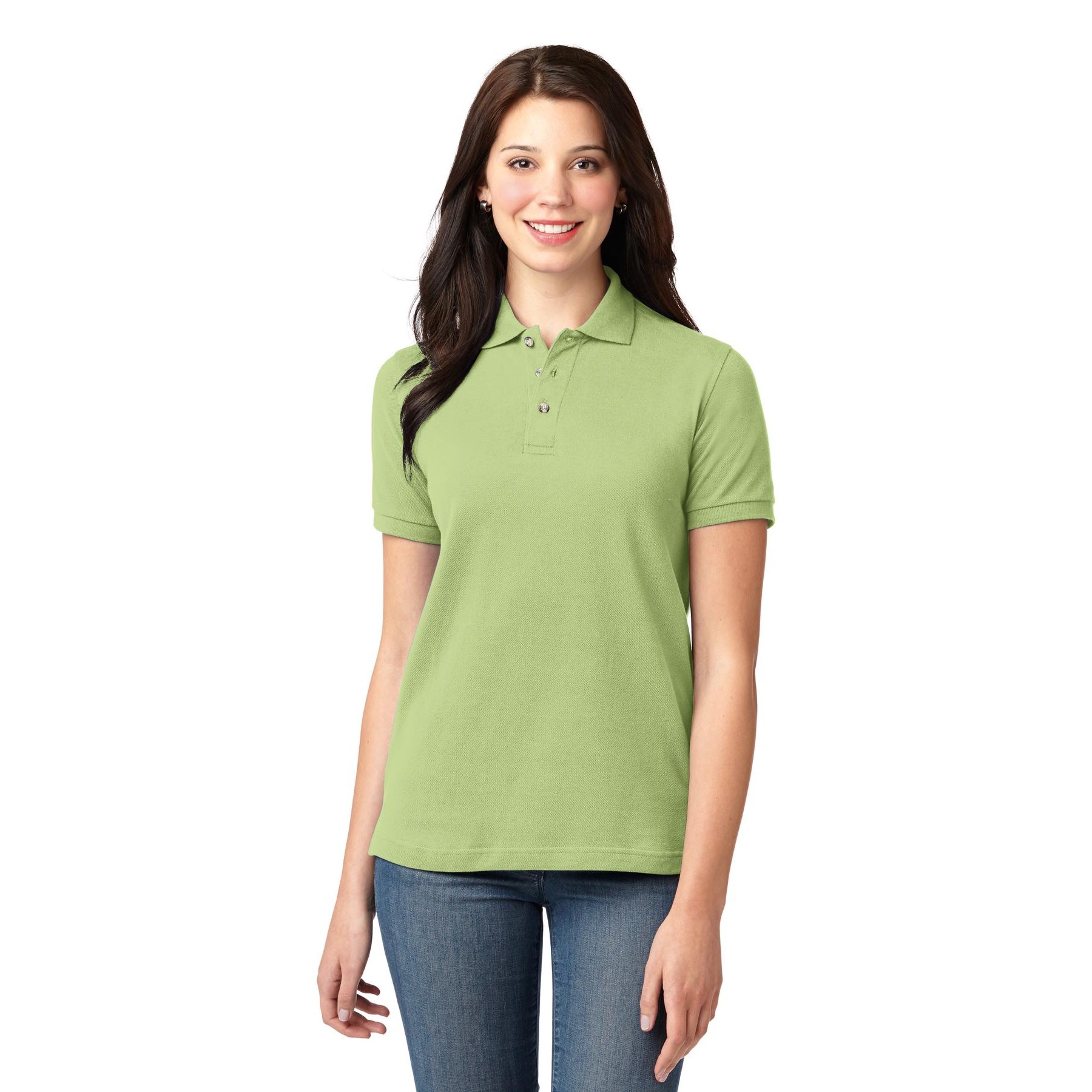 Women's Heavyweight Cotton Pique Polo - Thumbnail Image