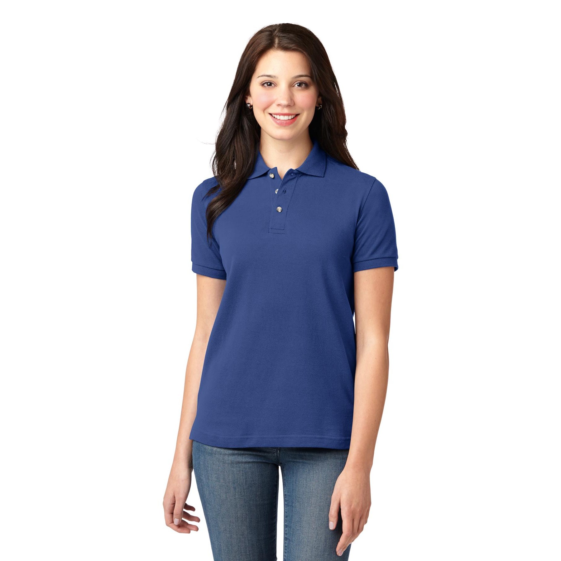 Women's Heavyweight Cotton Pique Polo - Thumbnail Image