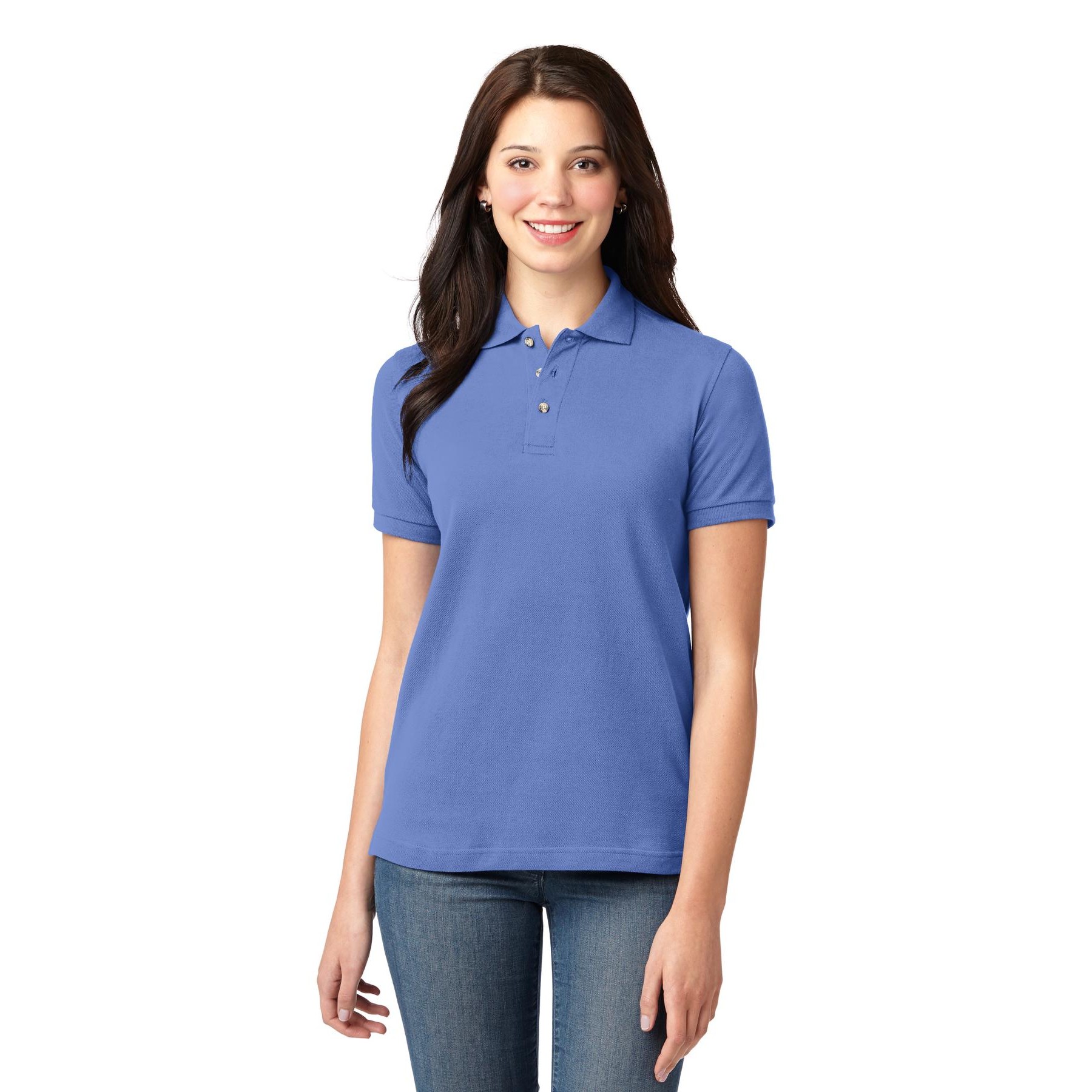 Women's Heavyweight Cotton Pique Polo - Thumbnail Image