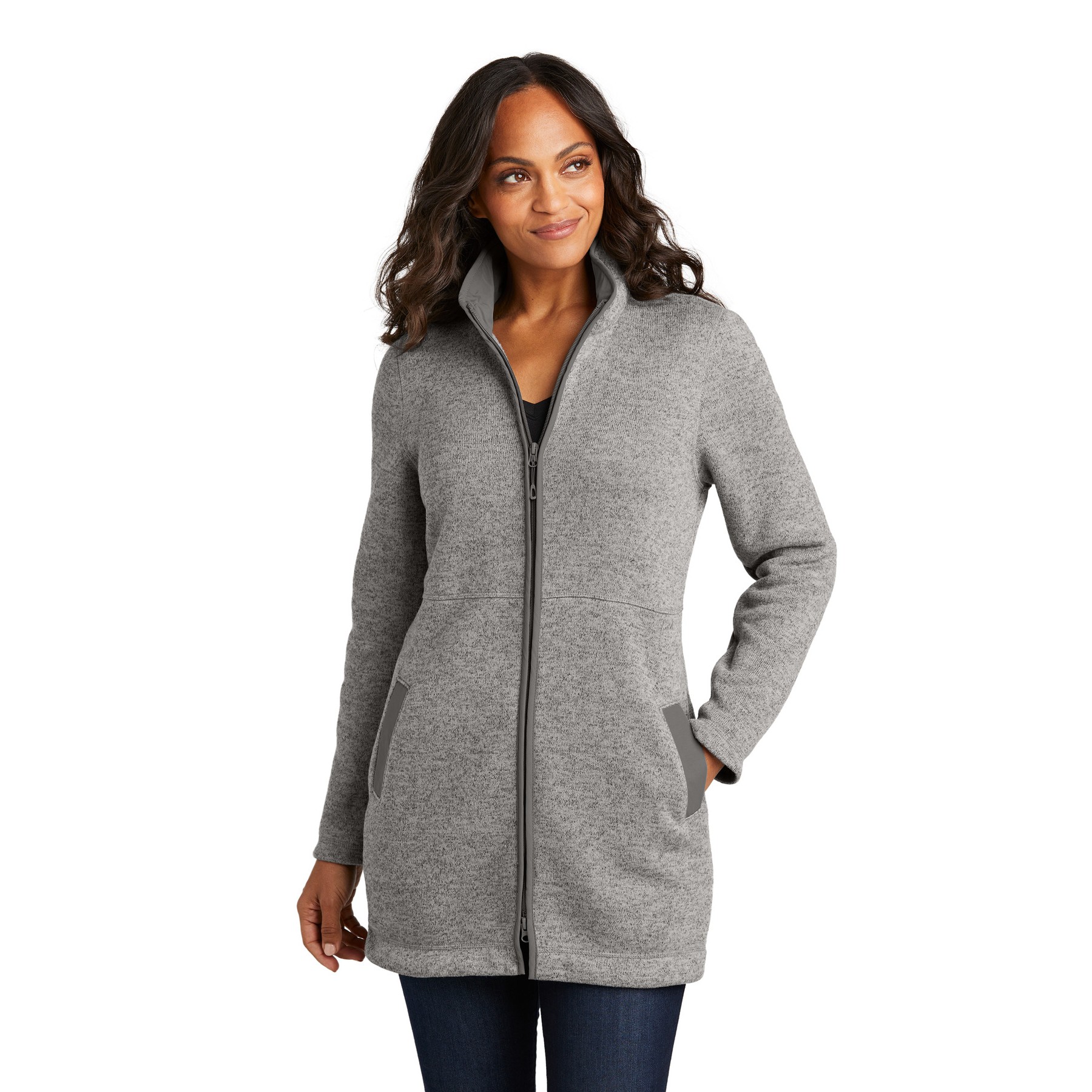 Women's Arc Sweater Fleece Long Jacket - Thumbnail Image