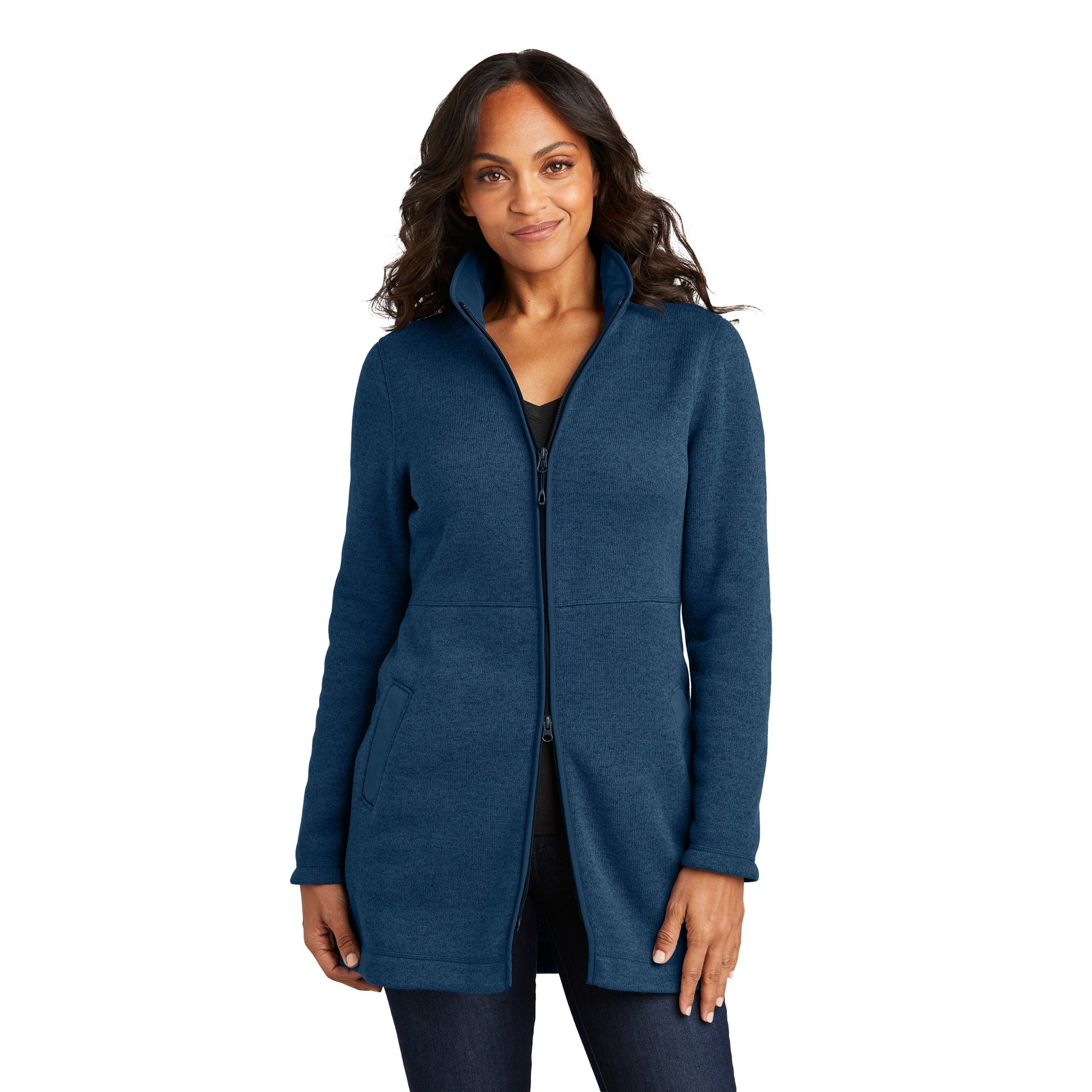 Women's Arc Sweater Fleece Long Jacket - Thumbnail Image