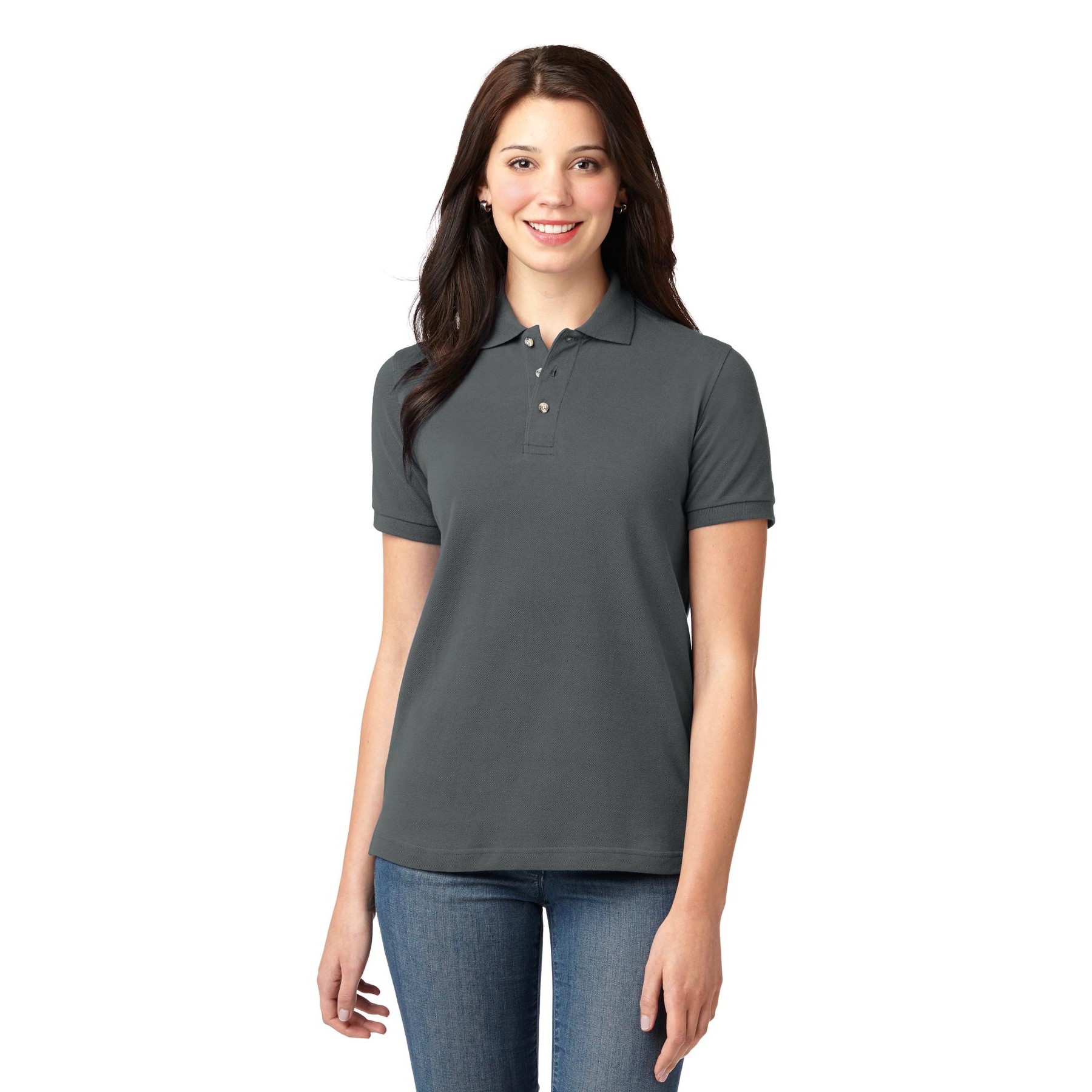 Women's Heavyweight Cotton Pique Polo - Thumbnail Image