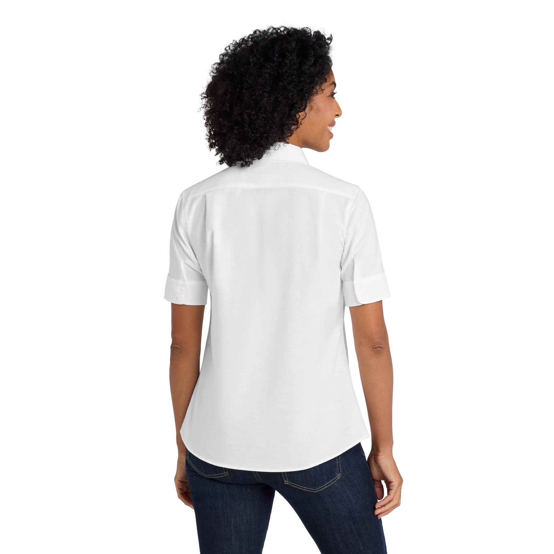 Women's Short Sleeve SuperPro Oxford Shirt - Thumbnail Image