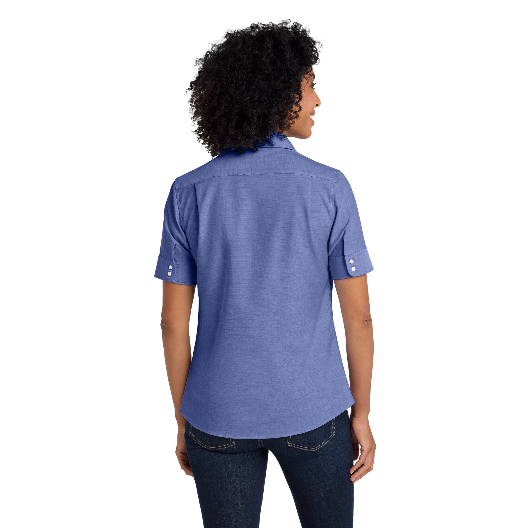 Women's Short Sleeve SuperPro Oxford Shirt - Thumbnail Image