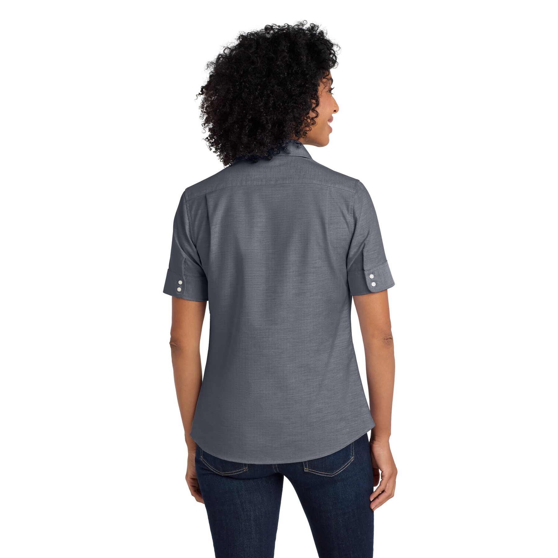 Women's Short Sleeve SuperPro Oxford Shirt - Thumbnail Image