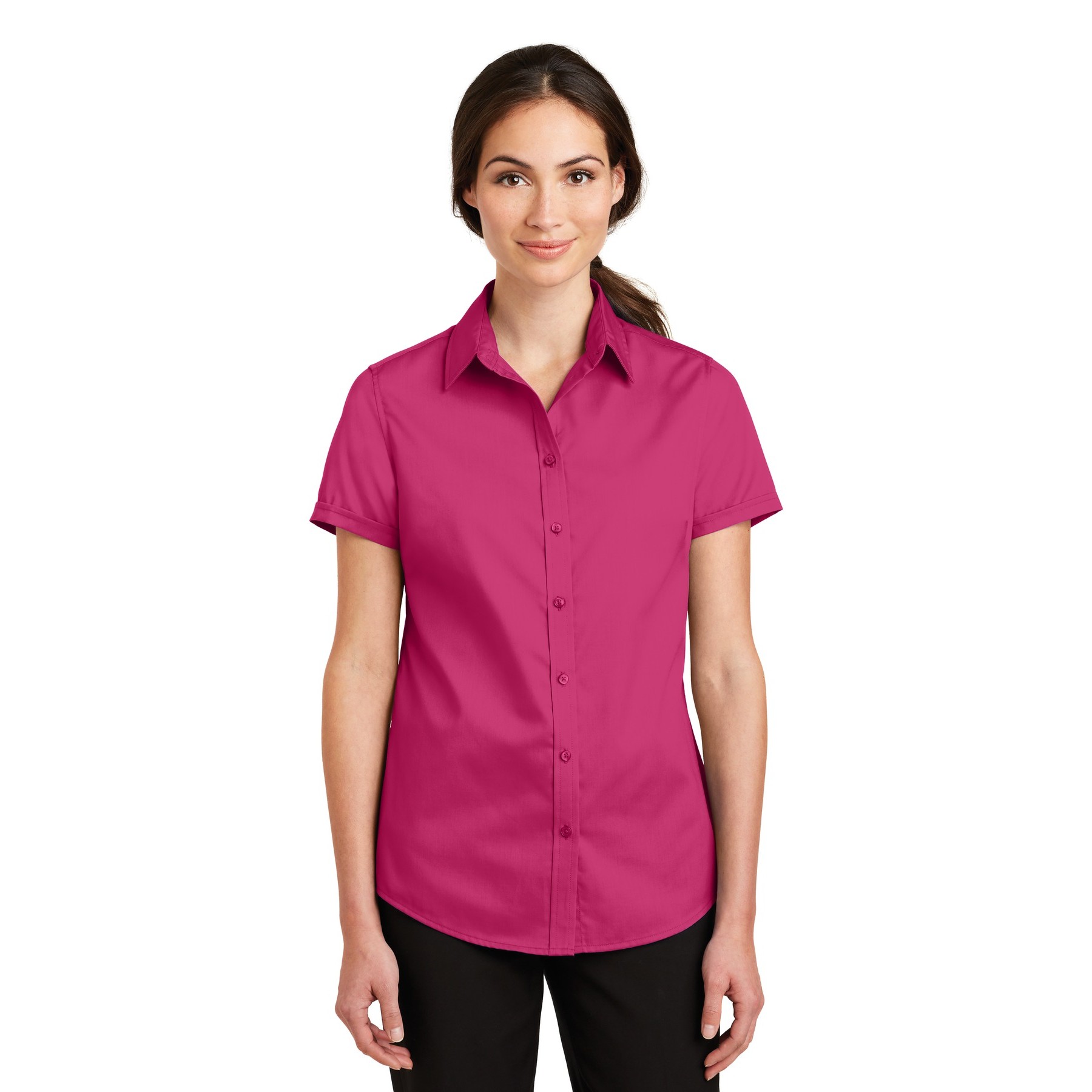Women's Short Sleeve SuperPro Twill Shirt - Thumbnail Image