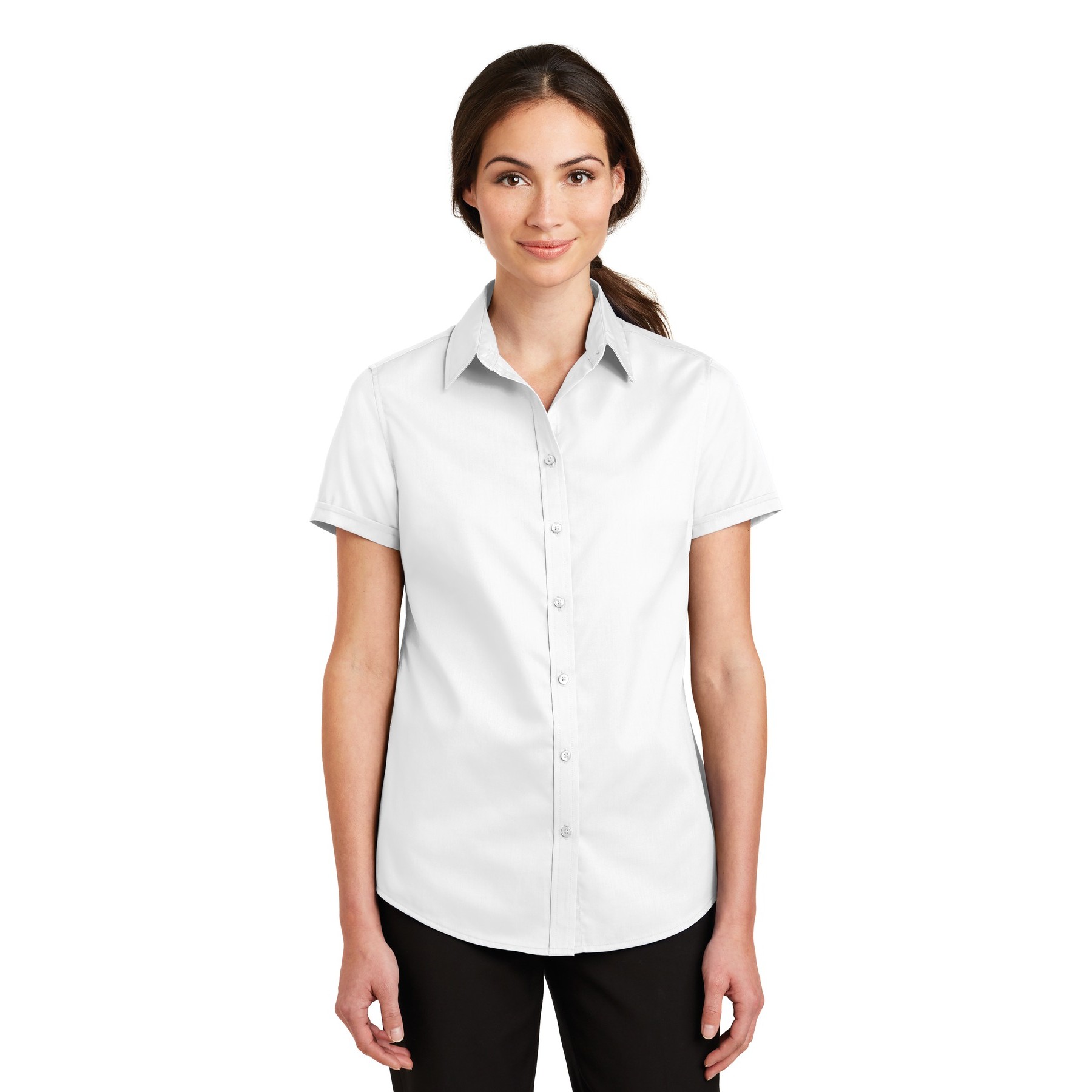 Women's Short Sleeve SuperPro Twill Shirt - Main Image