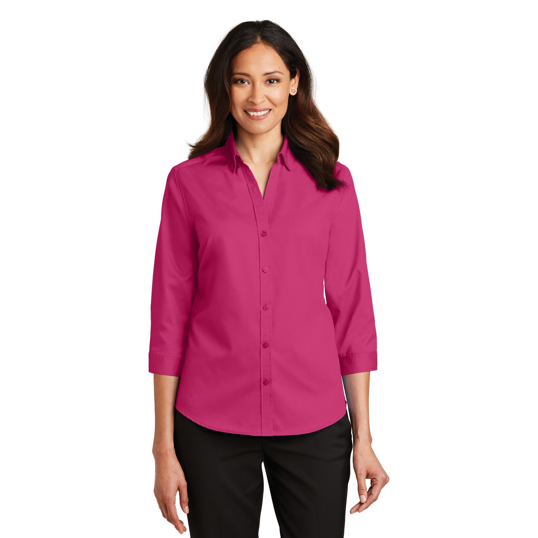 Women's 3/4-Sleeve SuperPro Twill Shirt - Thumbnail Image