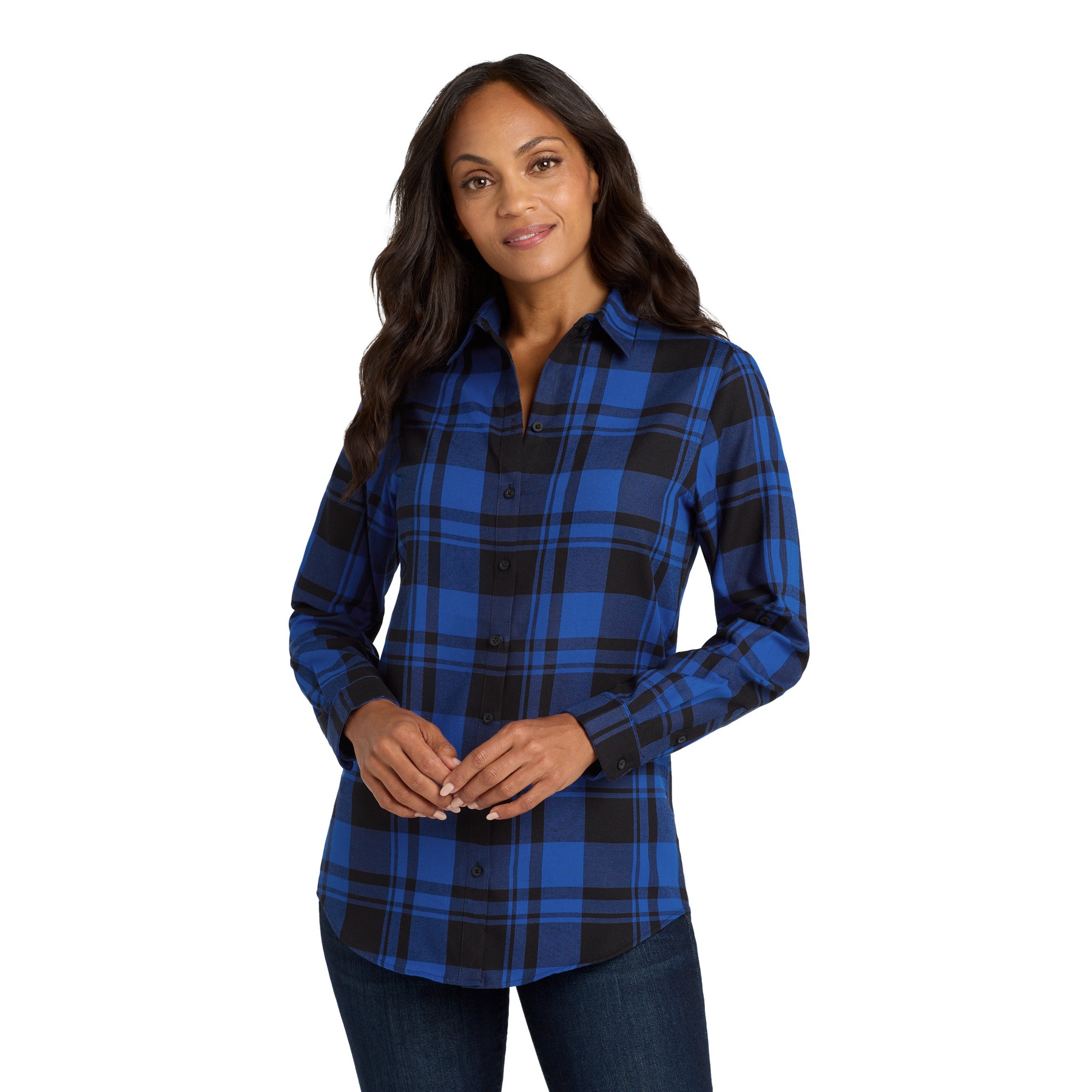 Women's Plaid Flannel Tunic - Thumbnail Image