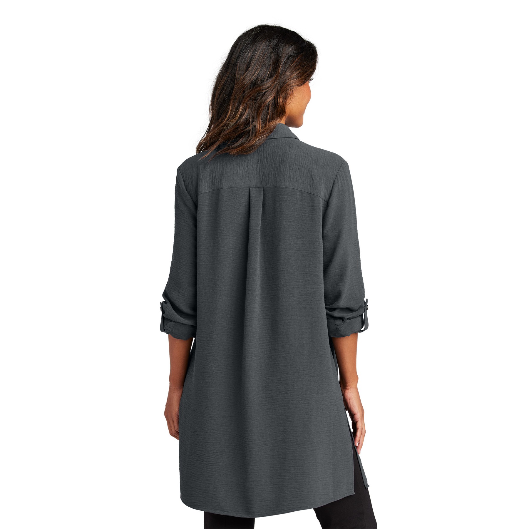 Women's Textured Crepe Long Tunic - Thumbnail Image