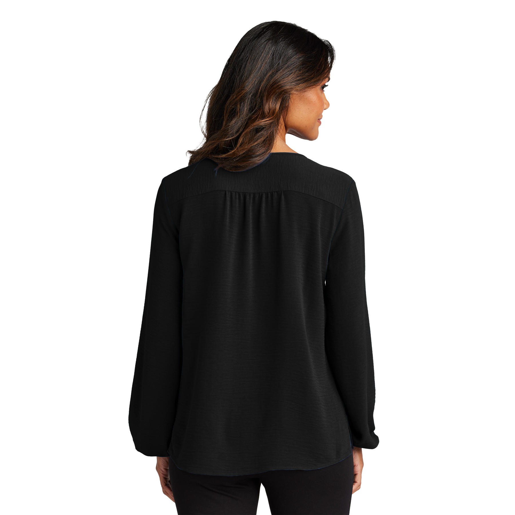 Women's Textured Crepe Blouse - Thumbnail Image
